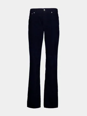 Dark Blue Corduroy Italian Fit Trousers Bottoms Mens - cheap mens shorts online