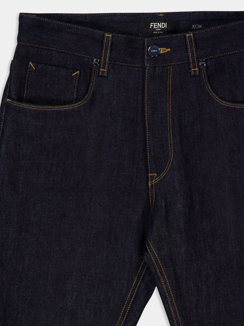 Dark Blue Selleria Straight-Leg Jeans
