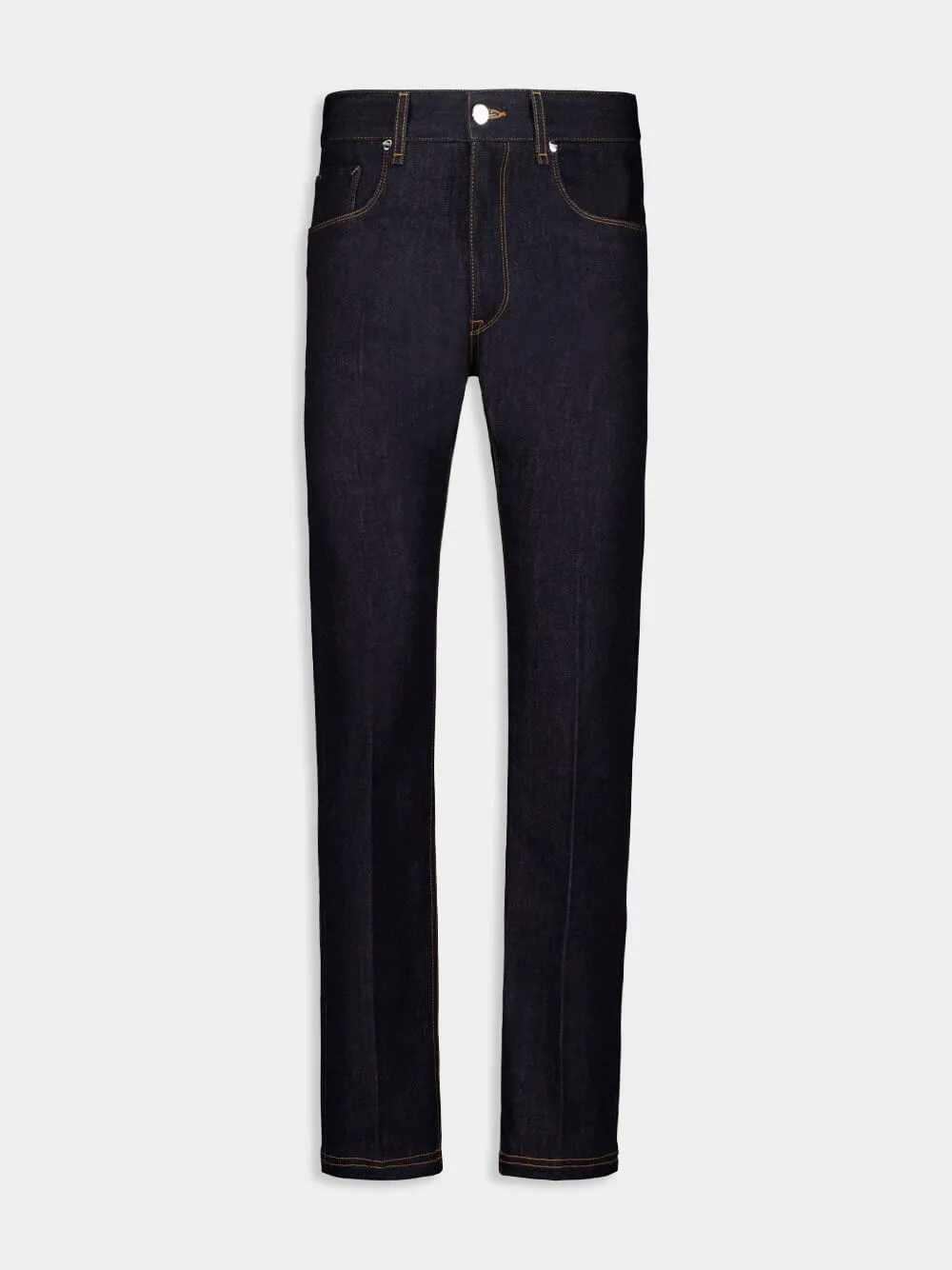 Dark Blue Selleria Straight-Leg Jeans Bottoms Mens - cheap mens shorts online