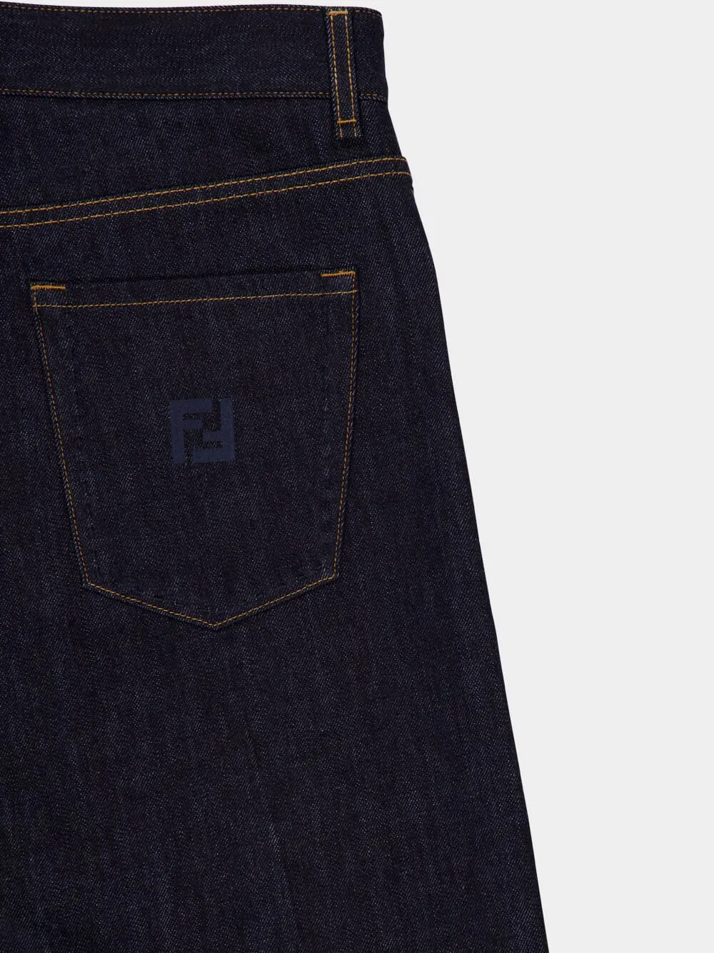 Dark Blue Selleria Straight-Leg Jeans