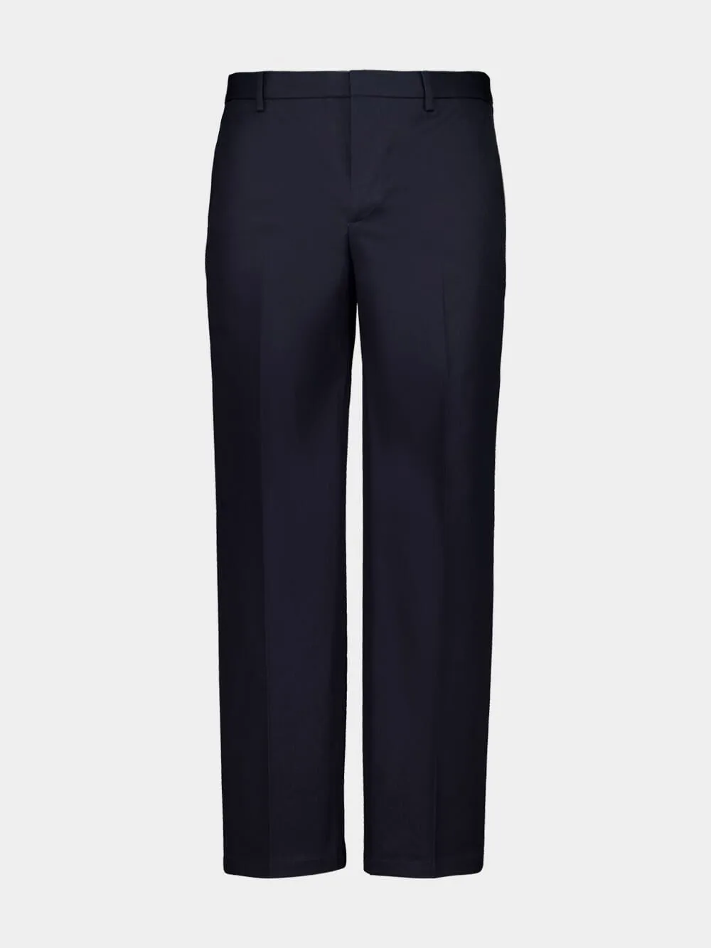 Dark Blue Twill Trousers with Web Detail Bottoms Mens - cheap mens shorts online