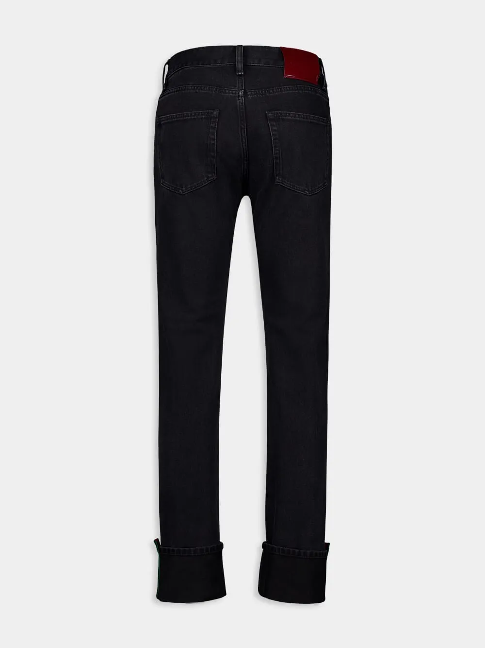 Dark Grey Denim pant with Web