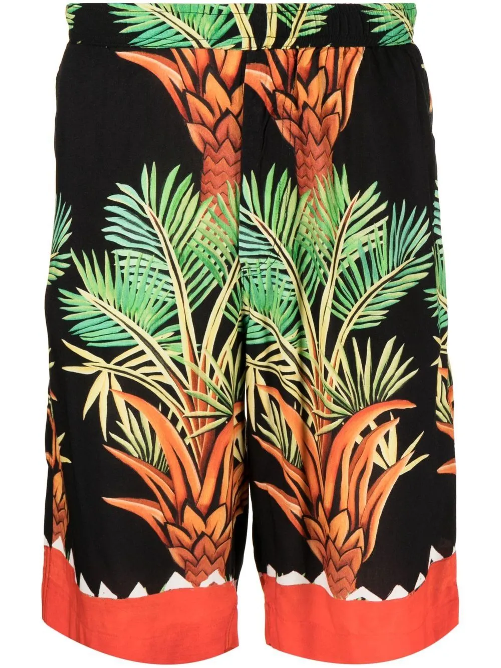 Date Palm Motif-Print Bermuda Shorts cheap mens pants online