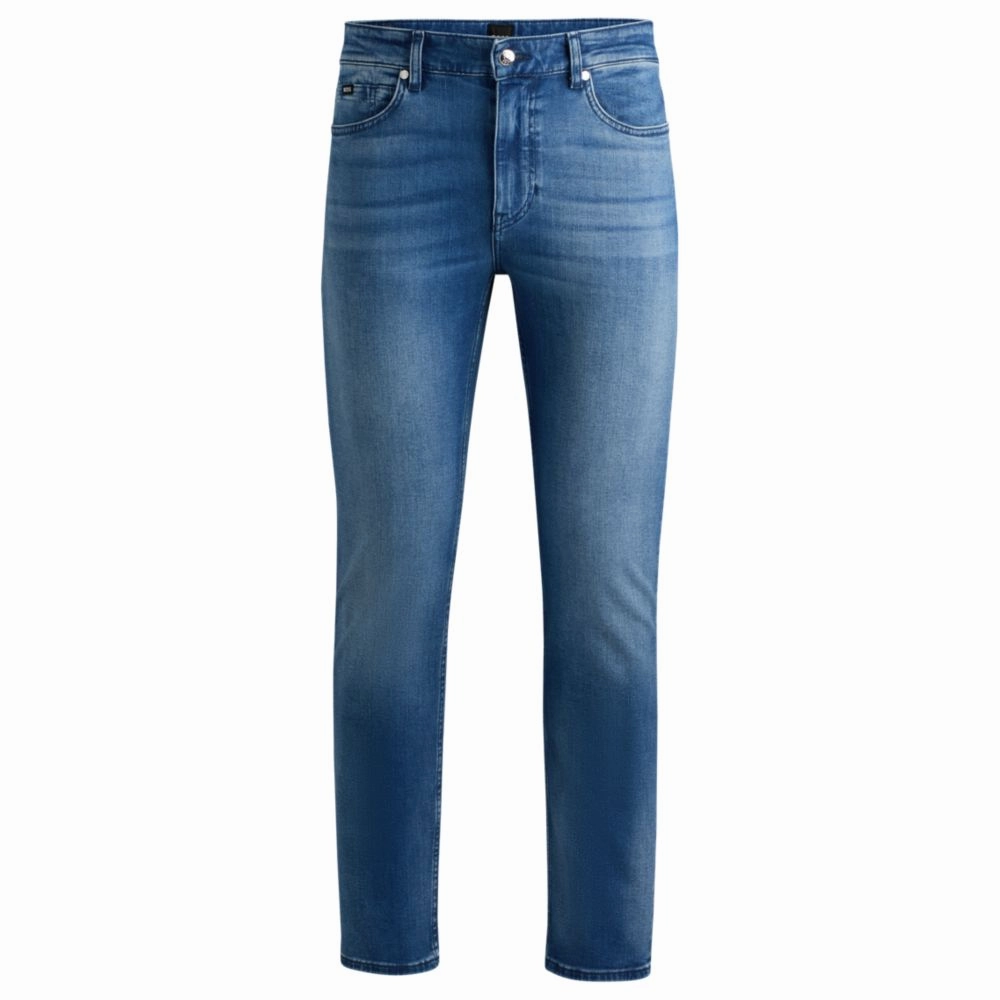 Delaware Slim-fit jeans in blue cashmere-touch denim