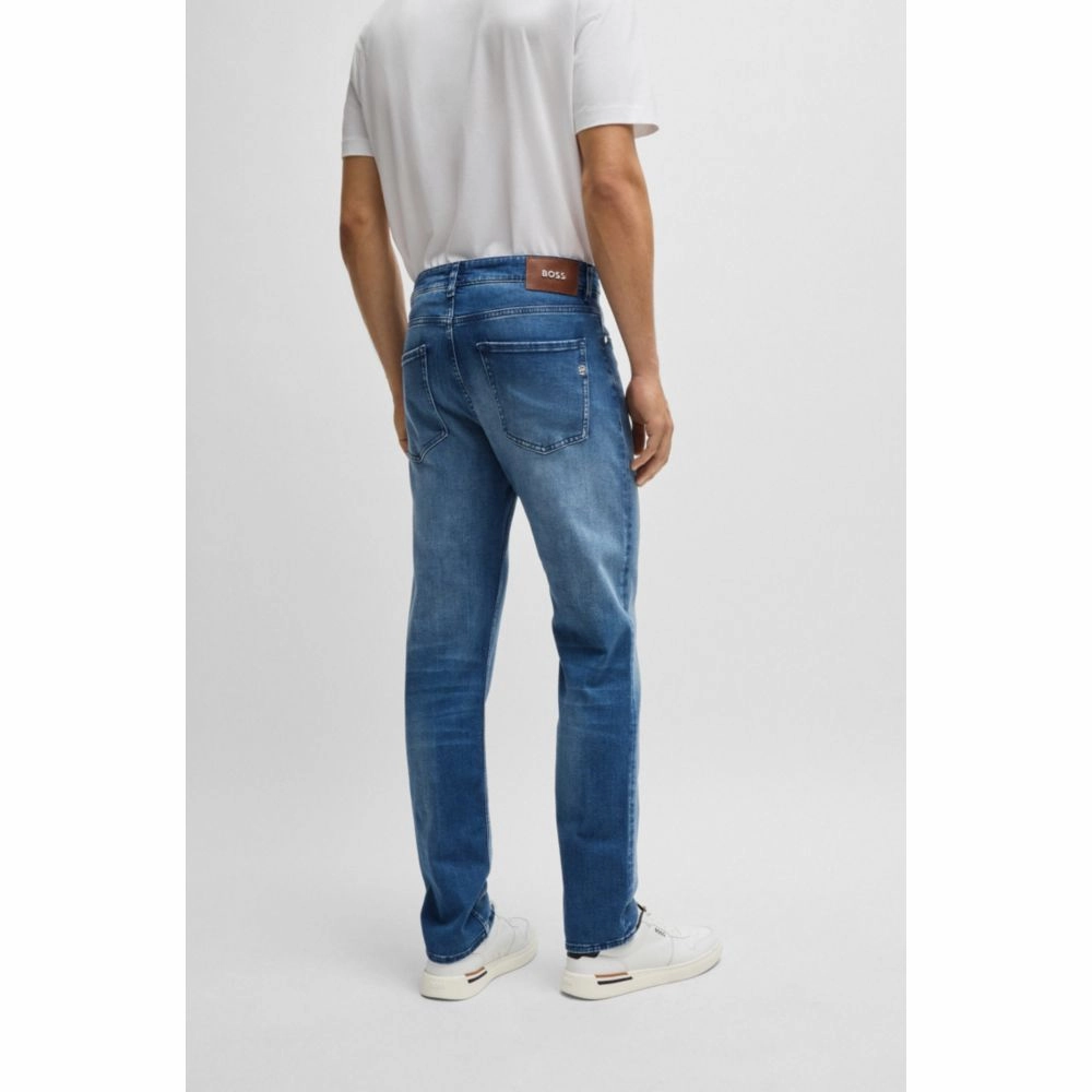 Delaware Slim-fit jeans in blue cashmere-touch denim