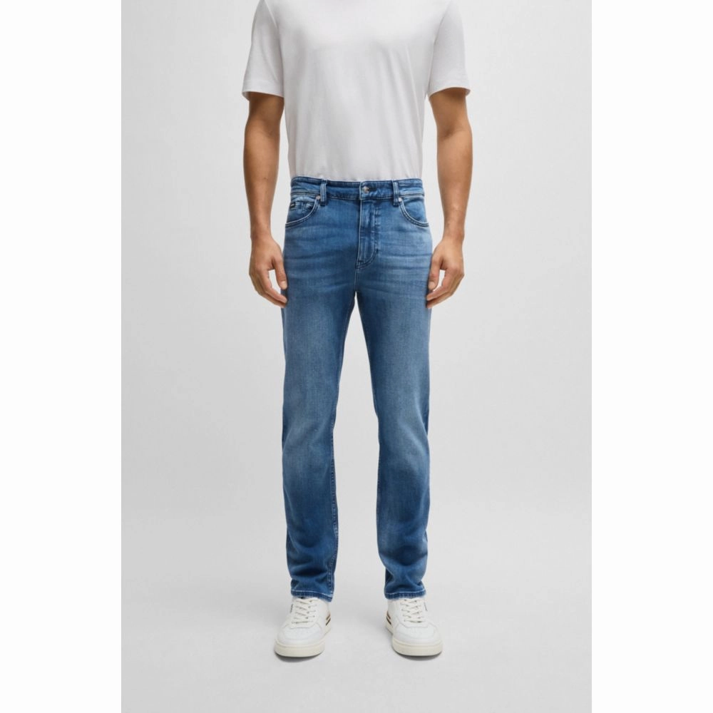 Delaware Slim-fit jeans in blue cashmere-touch denim
