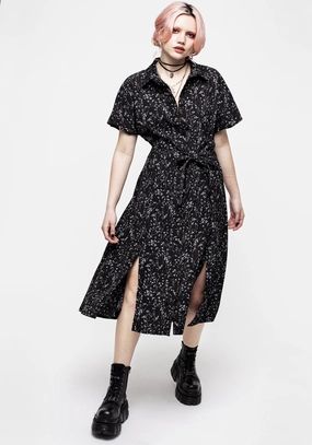 Delphinium Midi Shirt Dress Dresses Womens - beach dresses cheap
