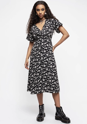 Demeter Print V-Neck Button Down Midi Dress Dresses Womens - beach dresses cheap