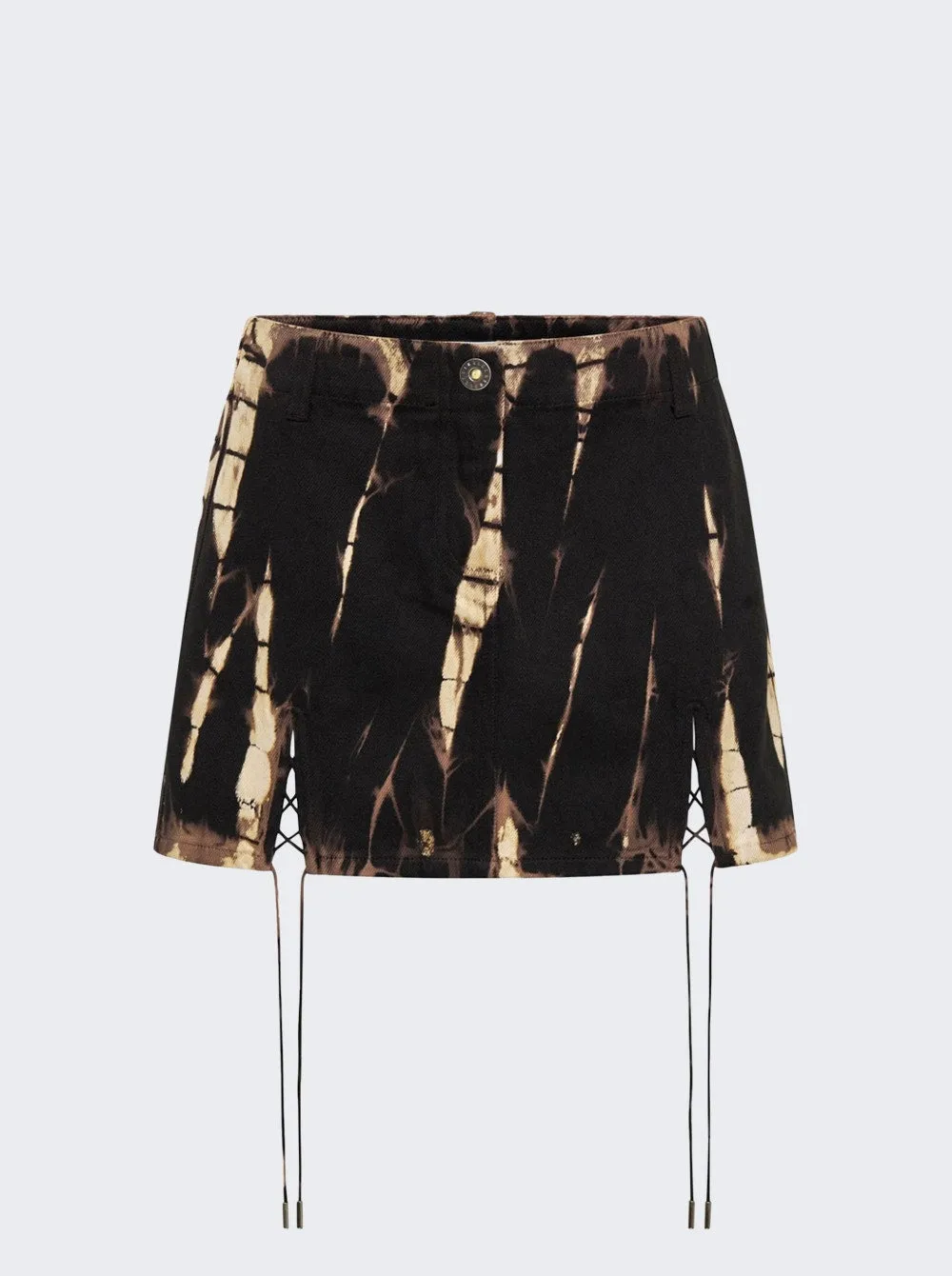 Denim V-wire Mini Skirt