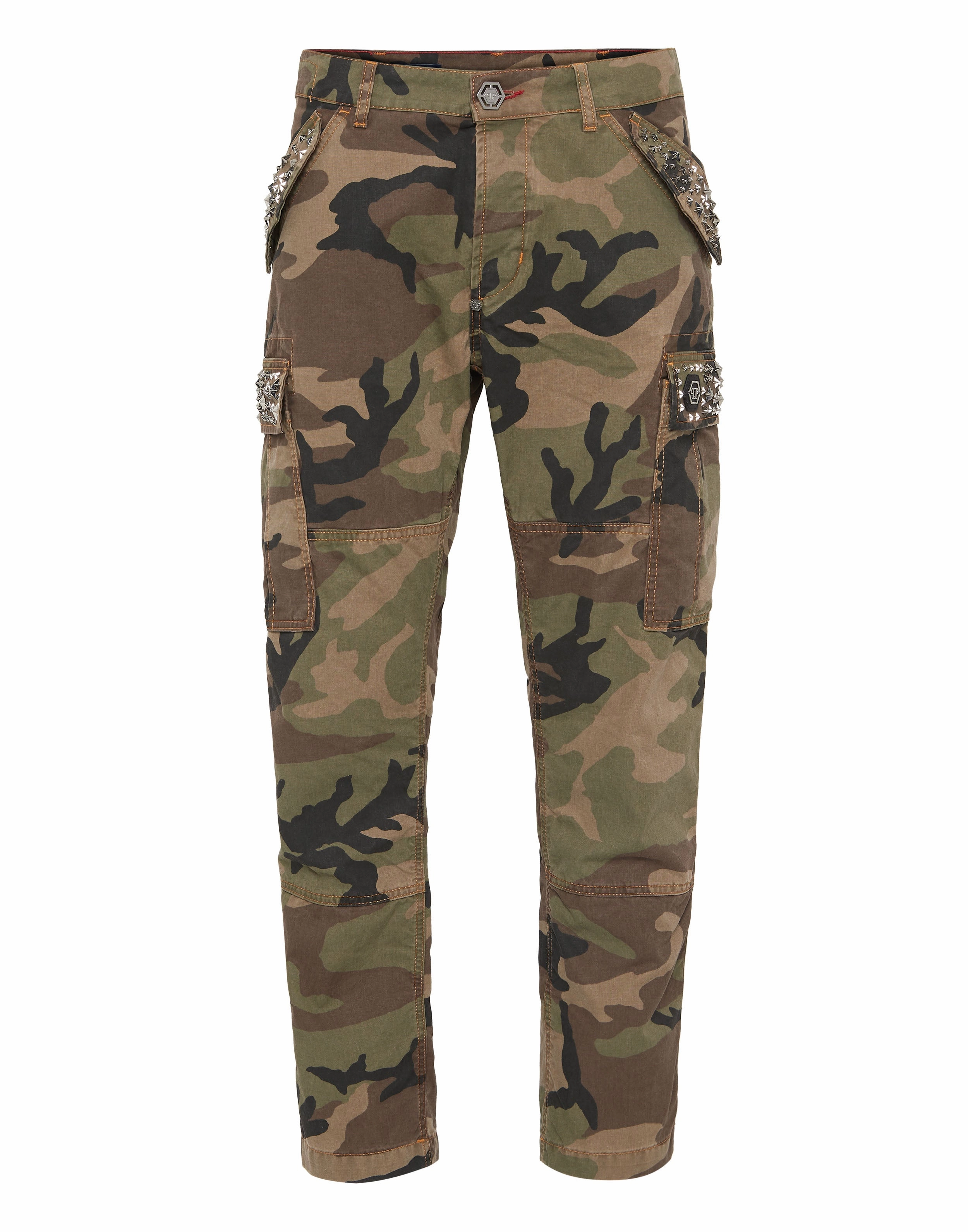 Denim Cargo Trousers Studs