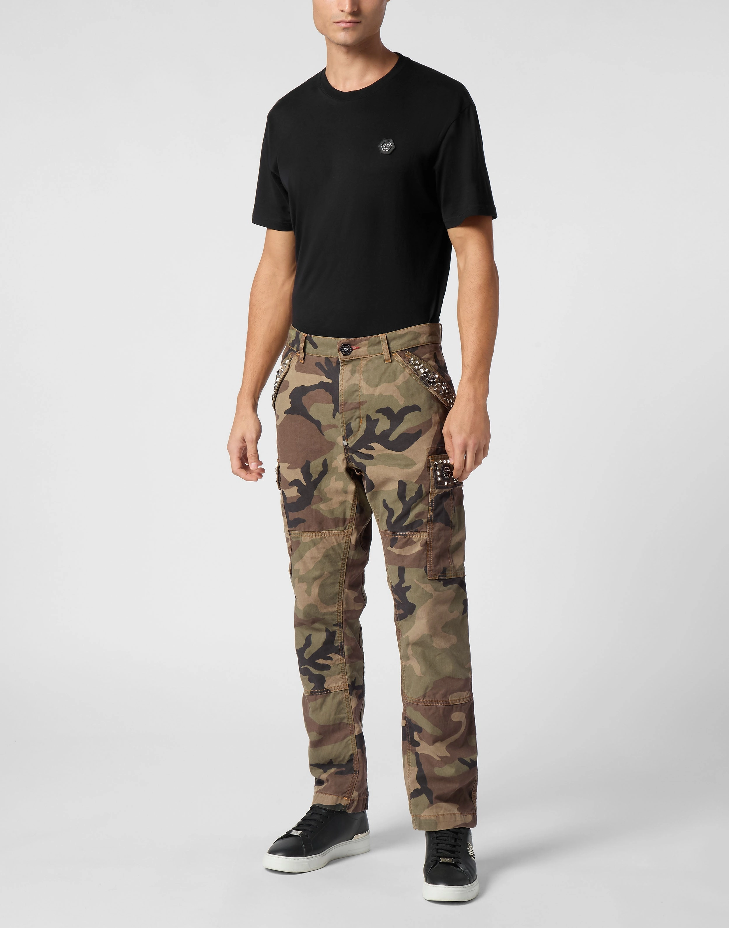 Denim Cargo Trousers Studs