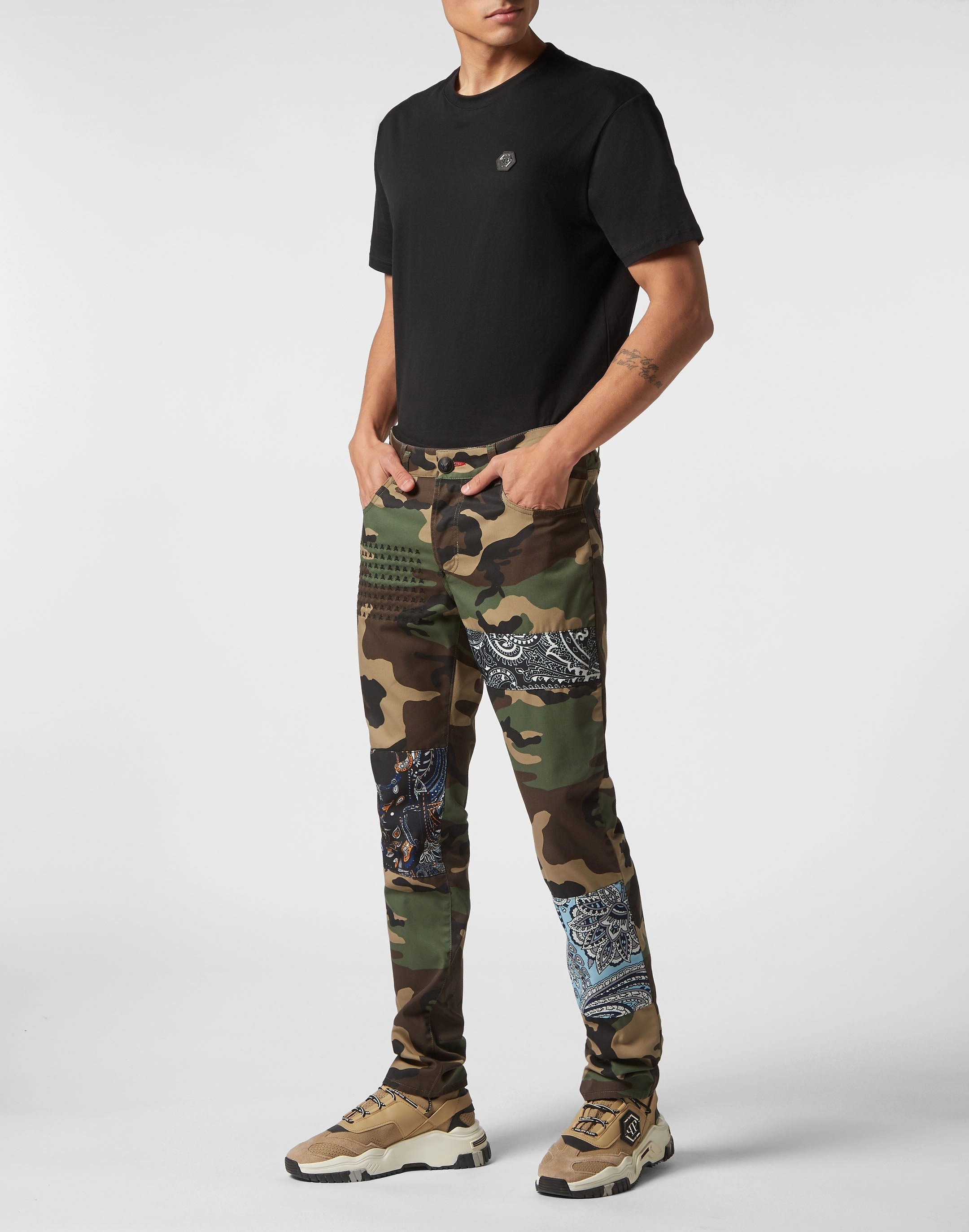 Denim Trousers Super Straight Cut Fit Paisley