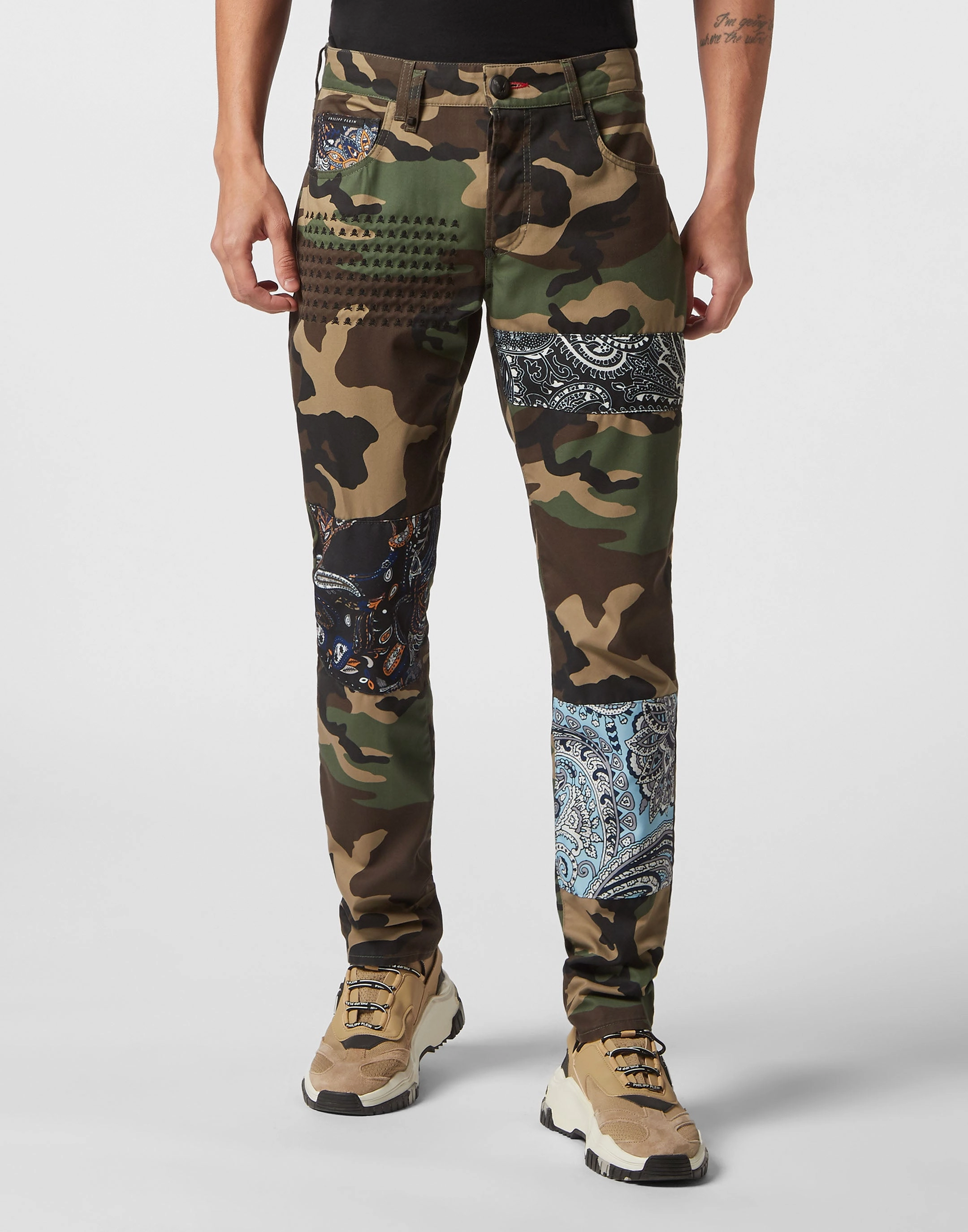 Denim Trousers Super Straight Cut Fit Paisley