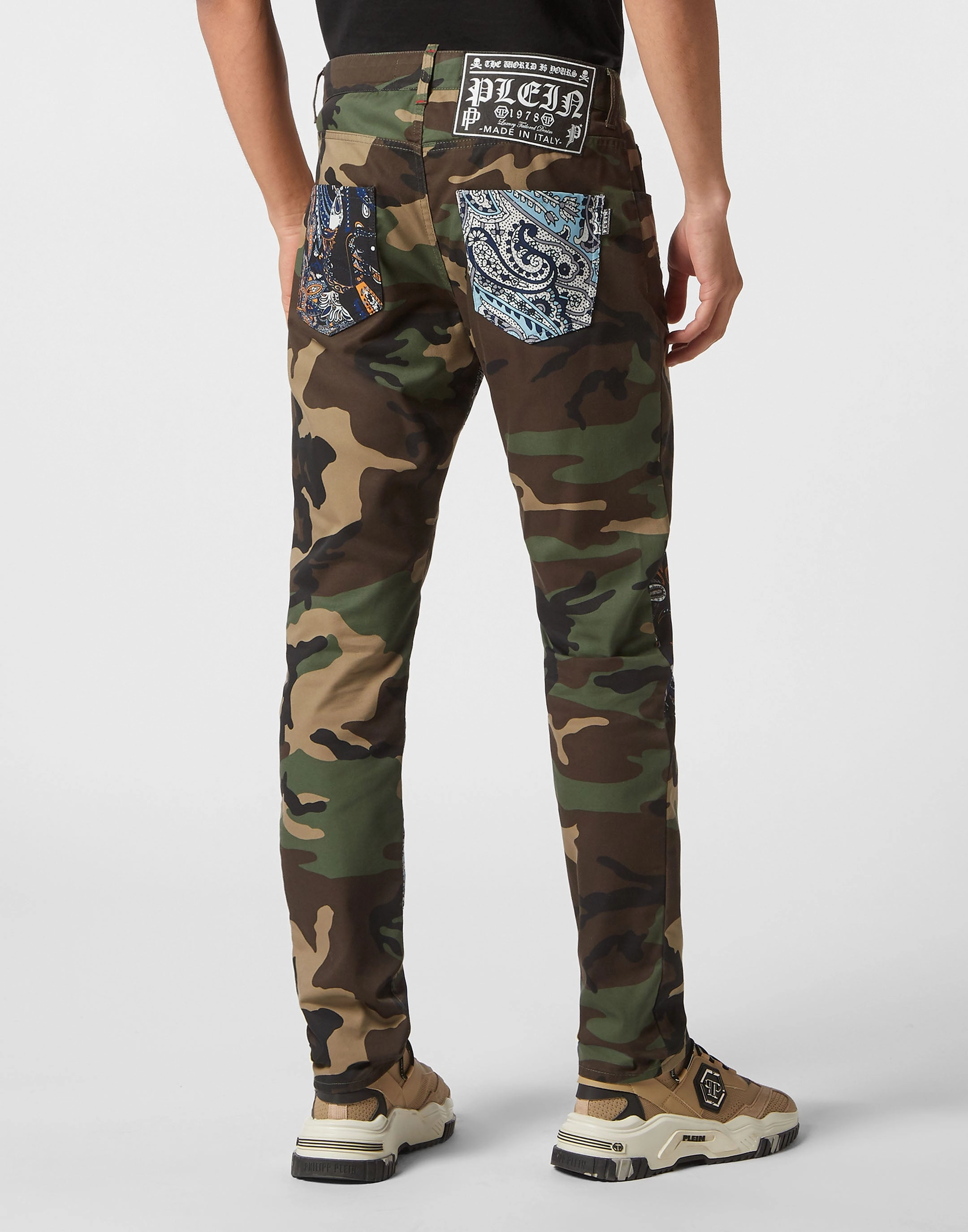 Denim Trousers Super Straight Cut Fit Paisley