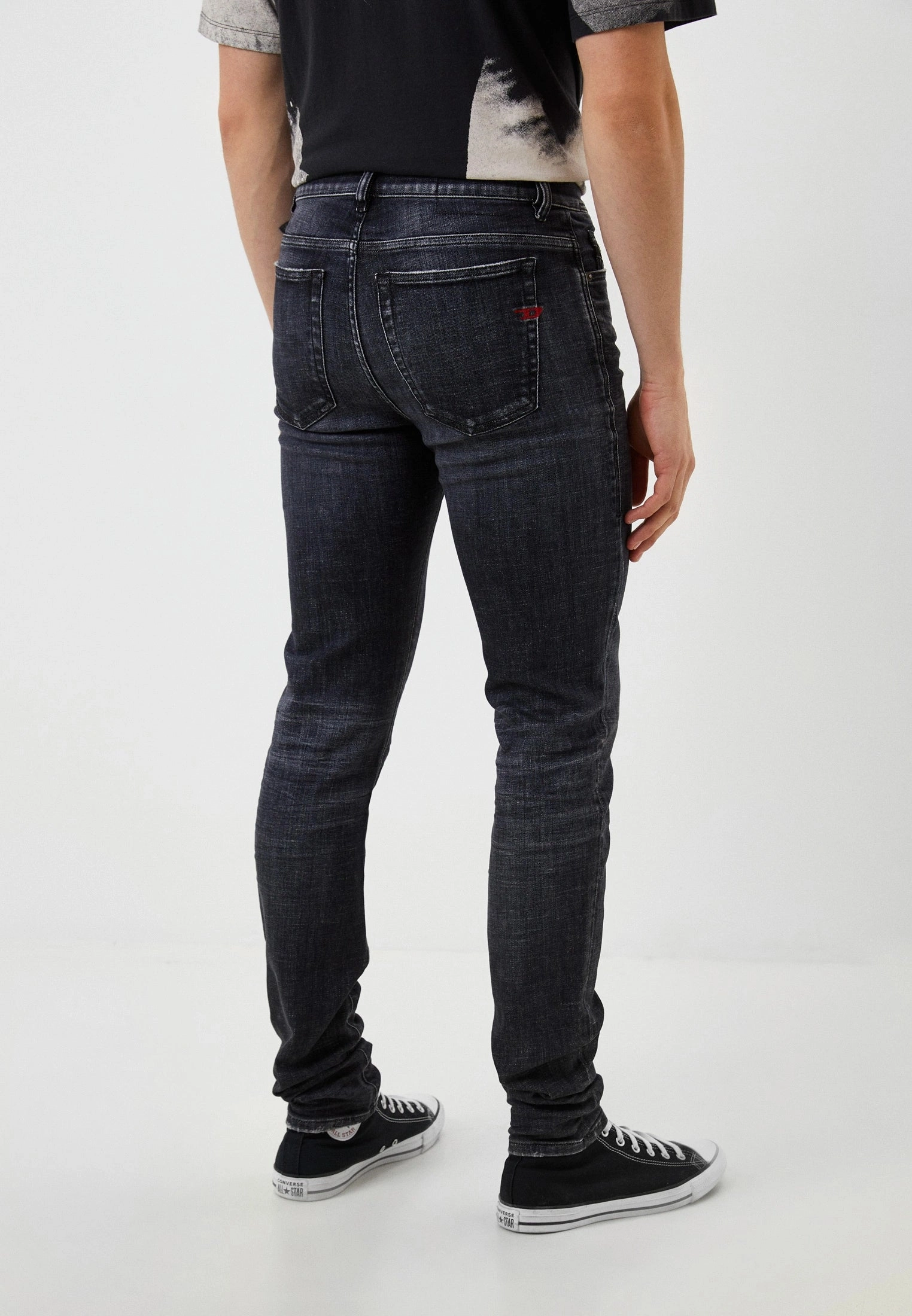 Diesel D-Amny Washed Black Skinny Fit Stretch Jeans Denim
