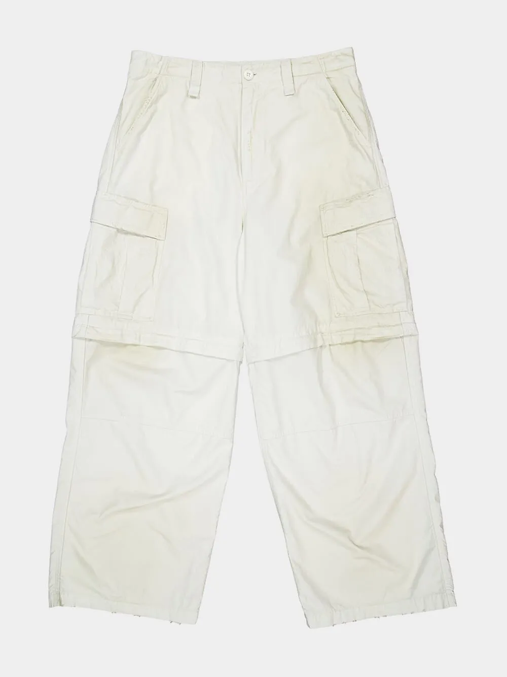 Dirty White Large Cargo Pants