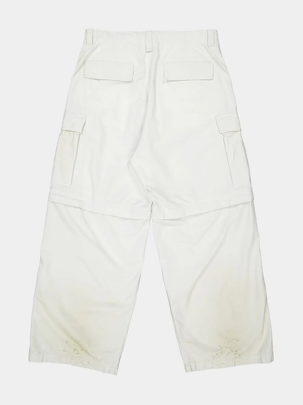 Dirty White Large Cargo Pants