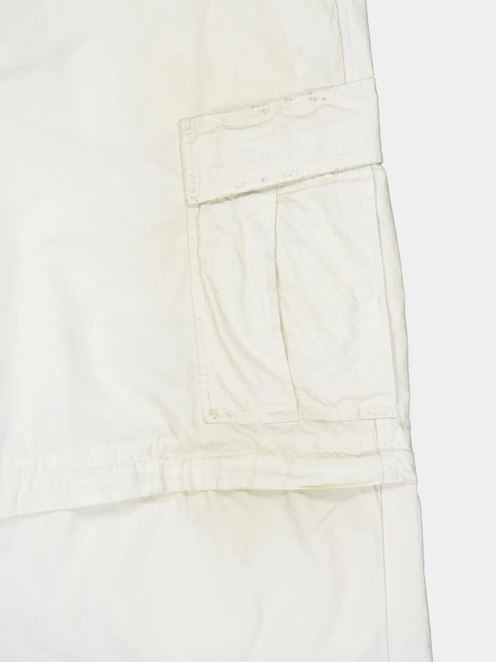 Dirty White Large Cargo Pants