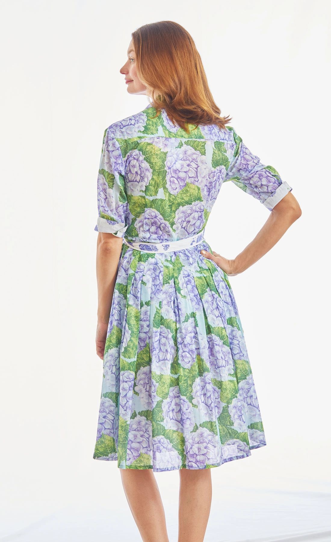 Dizzy Lizzie Mrs Maisel Dress - Purple Green Hydrangea