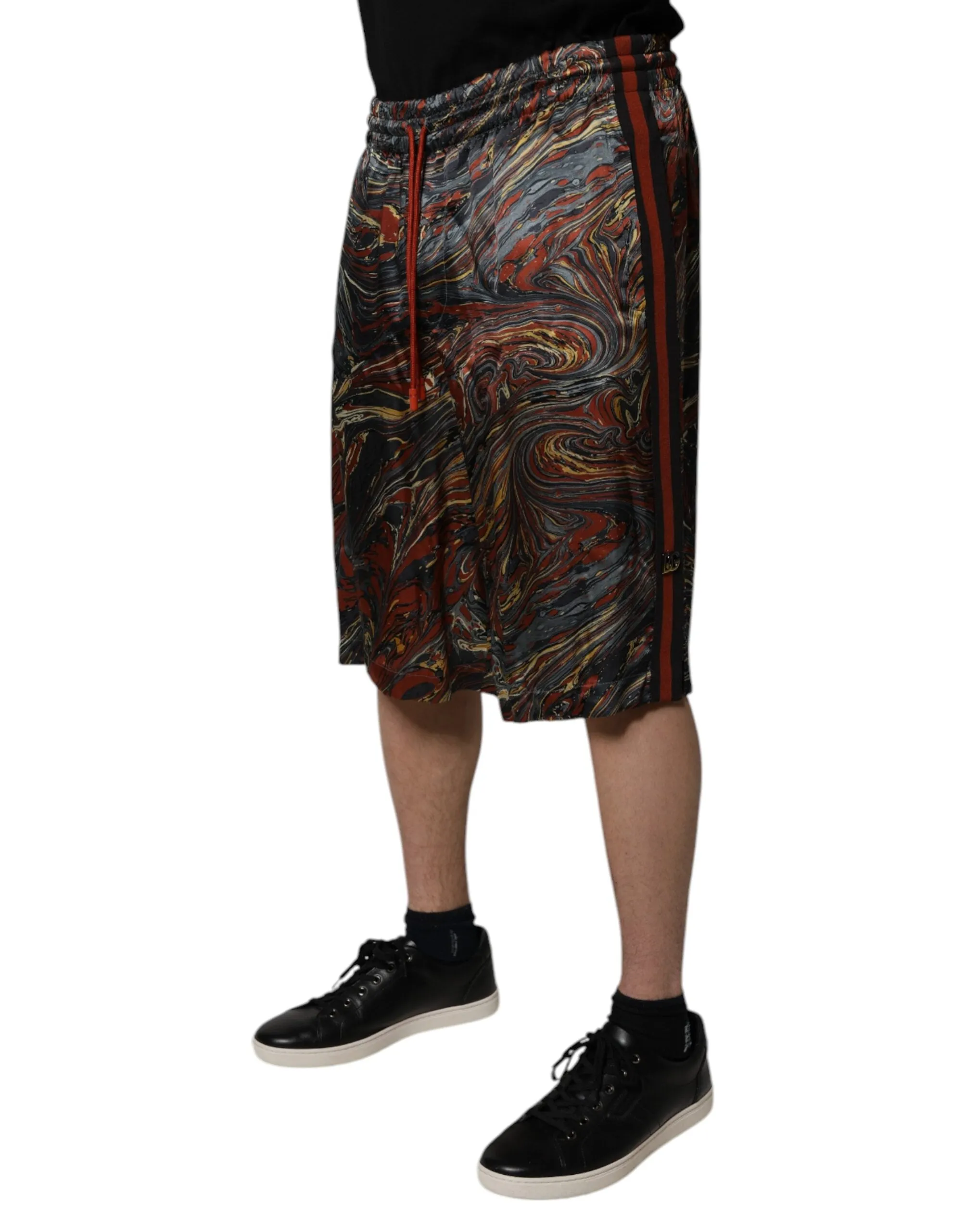 Dolce & Gabbana multi Marble Print Trouser Bermuda Men's Shorts
