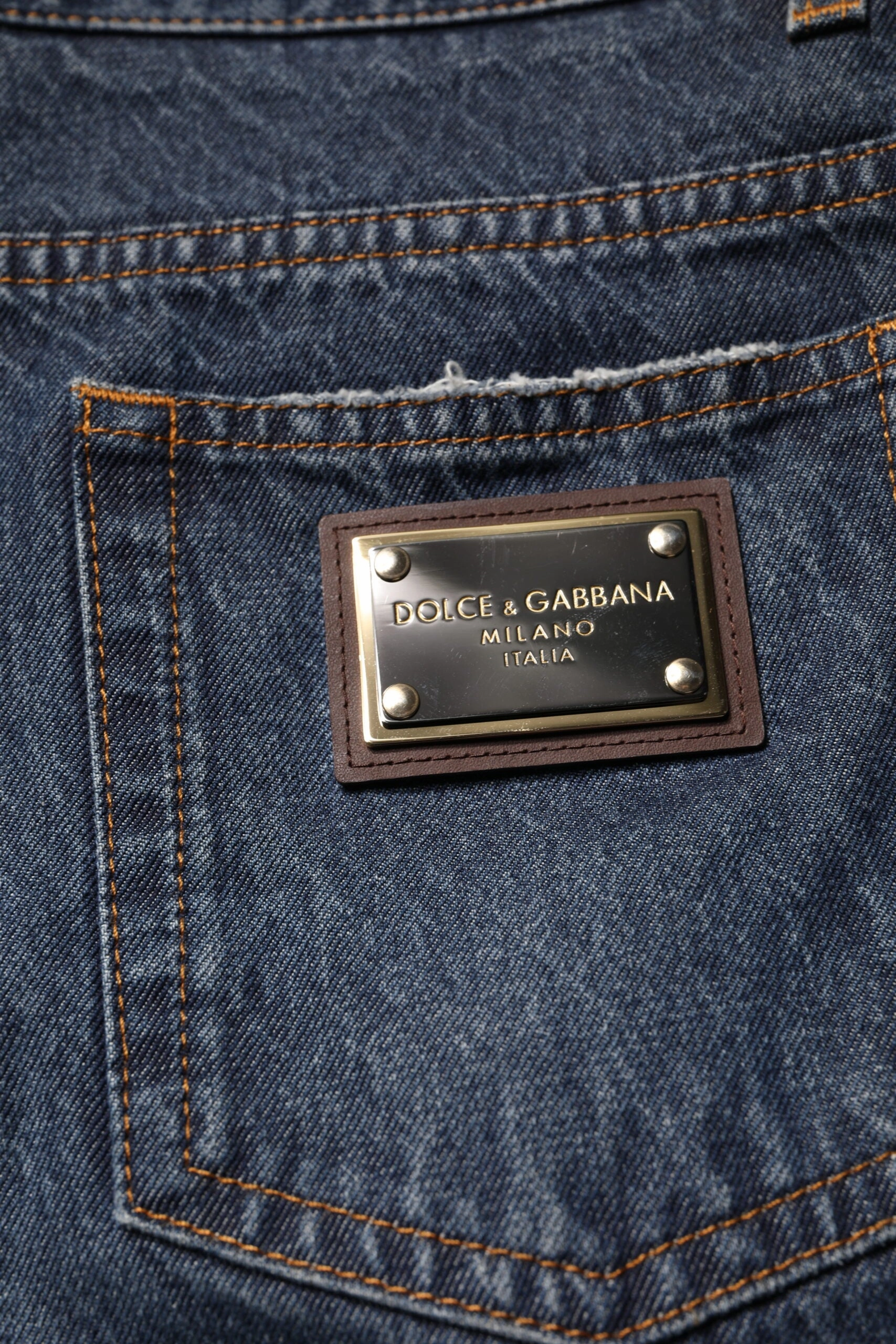 Dolce & Gabbana blue Floral Cotton Men blue Men's Jeans