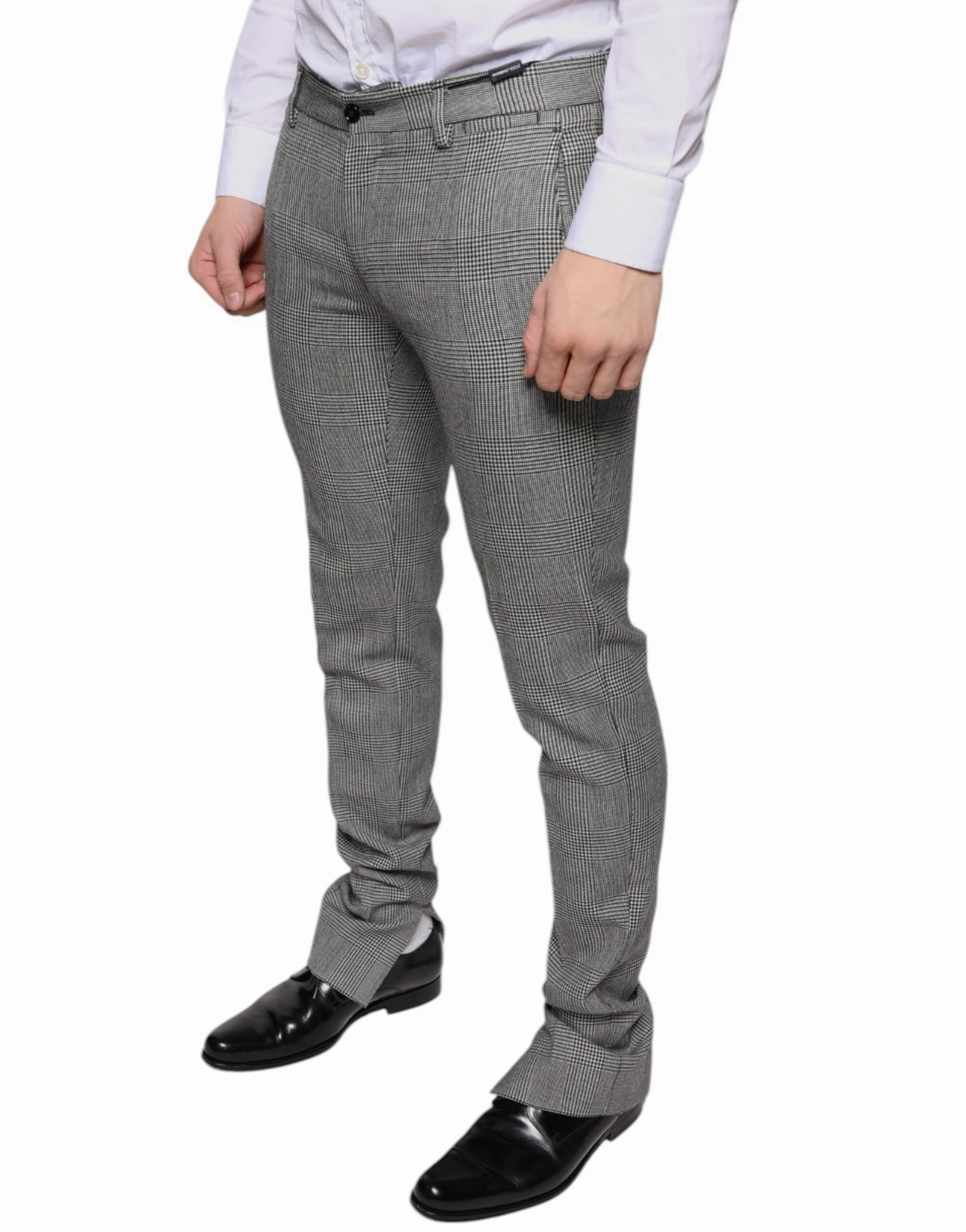 Dolce & Gabbana Check Tartan Wool Skinny Men's Pants