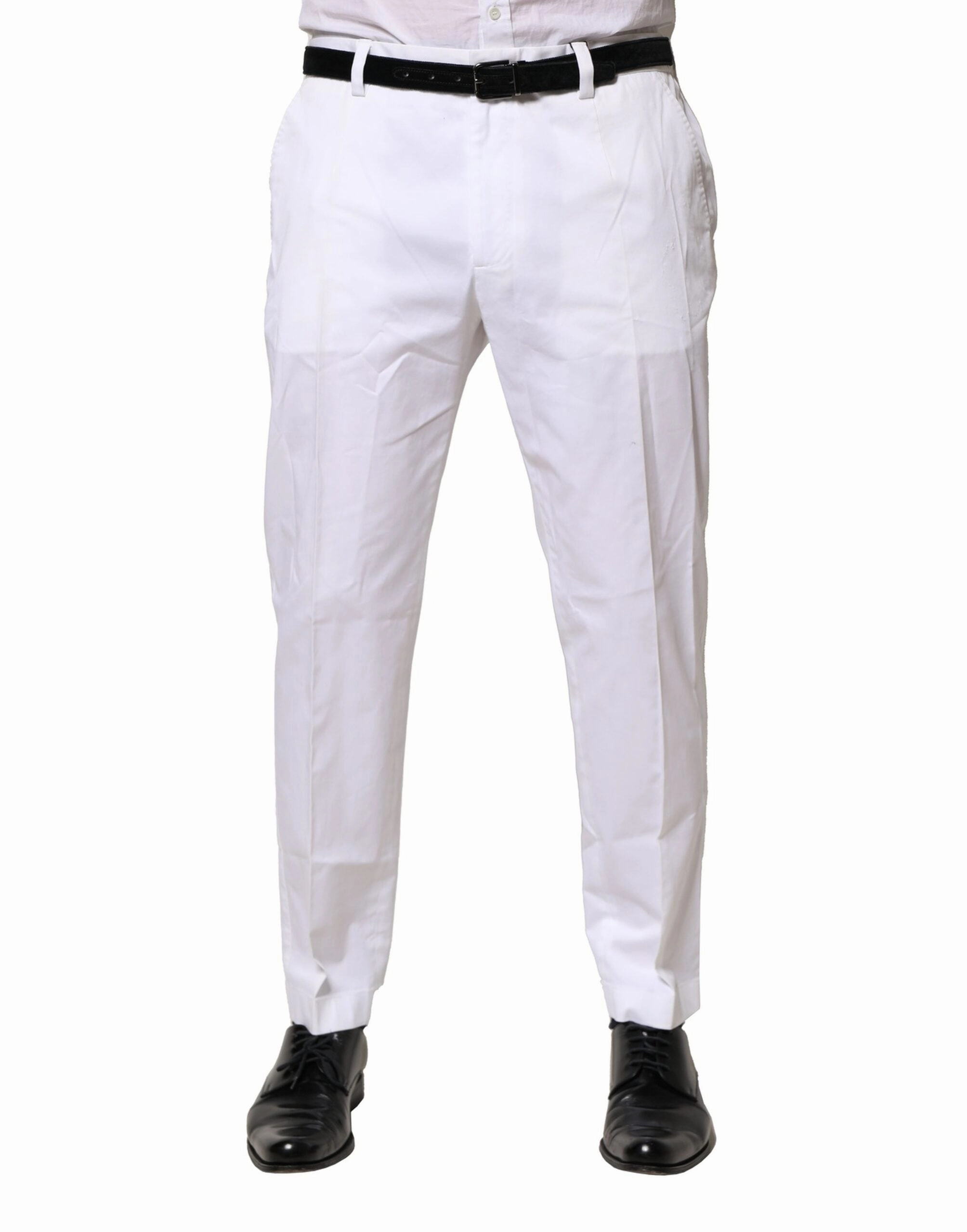 Dolce & Gabbana Cotton Dress Slim Formal Men's Pants