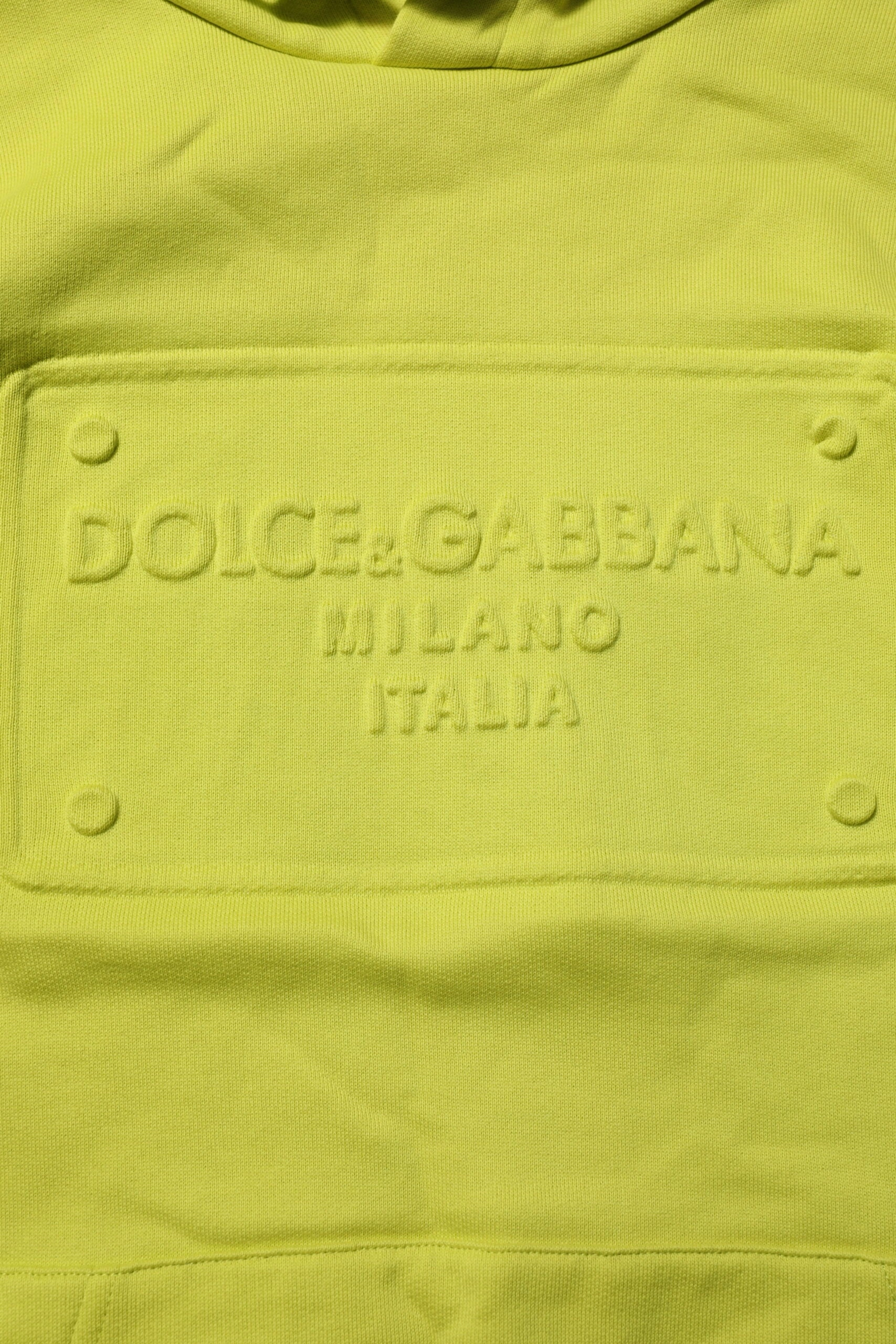 Dolce & Gabbana Cotton Hooded Logo Sweatshirt Men's Sweater