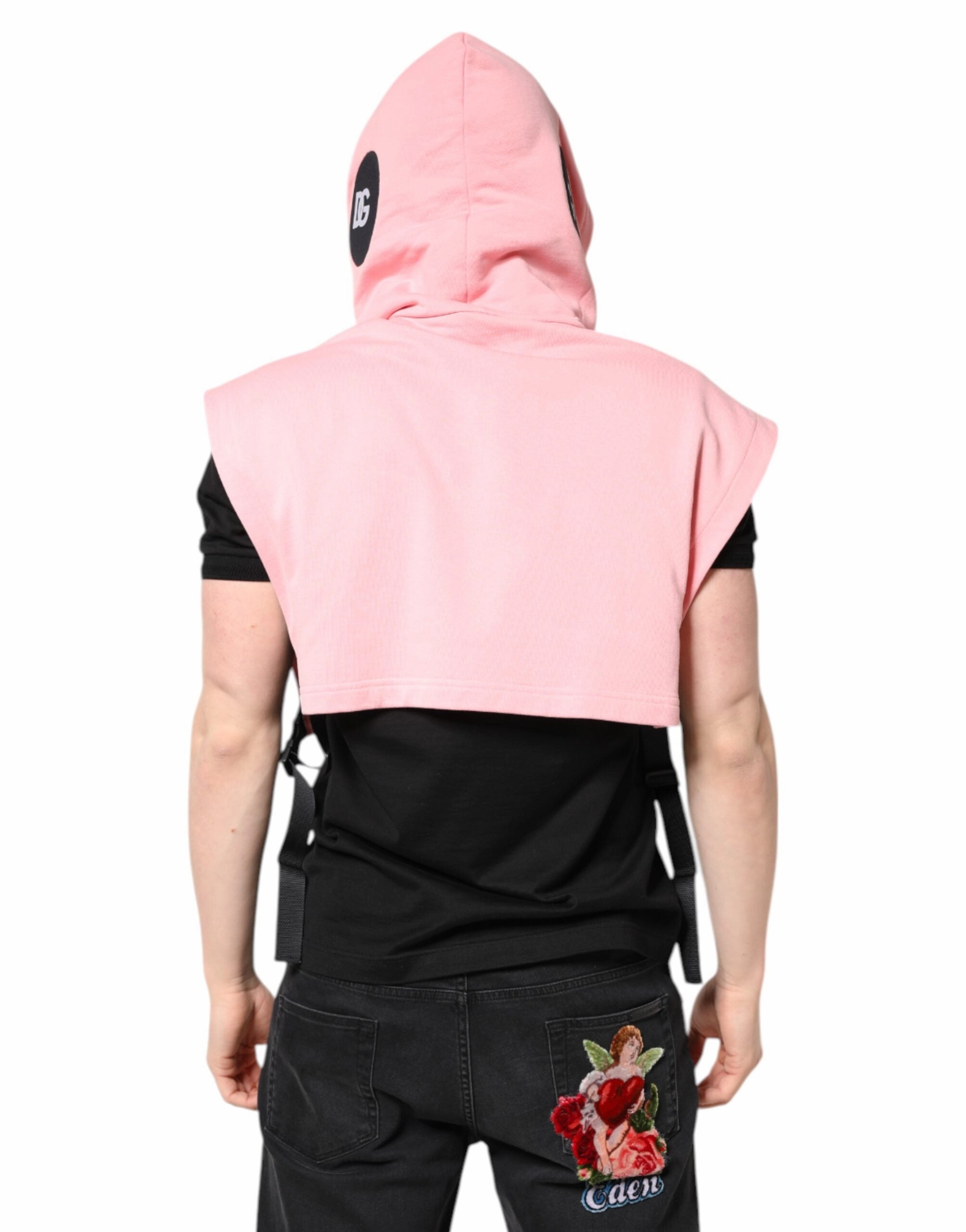 Dolce & Gabbana Cotton Hooded Men Sportswear Vest Men's Sweater