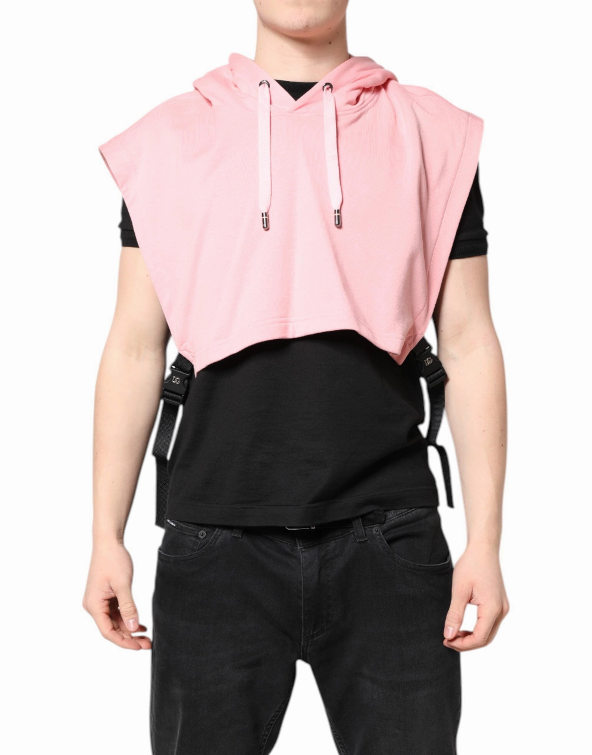 Dolce & Gabbana Cotton Hooded Men Sportswear Vest Men's Sweater