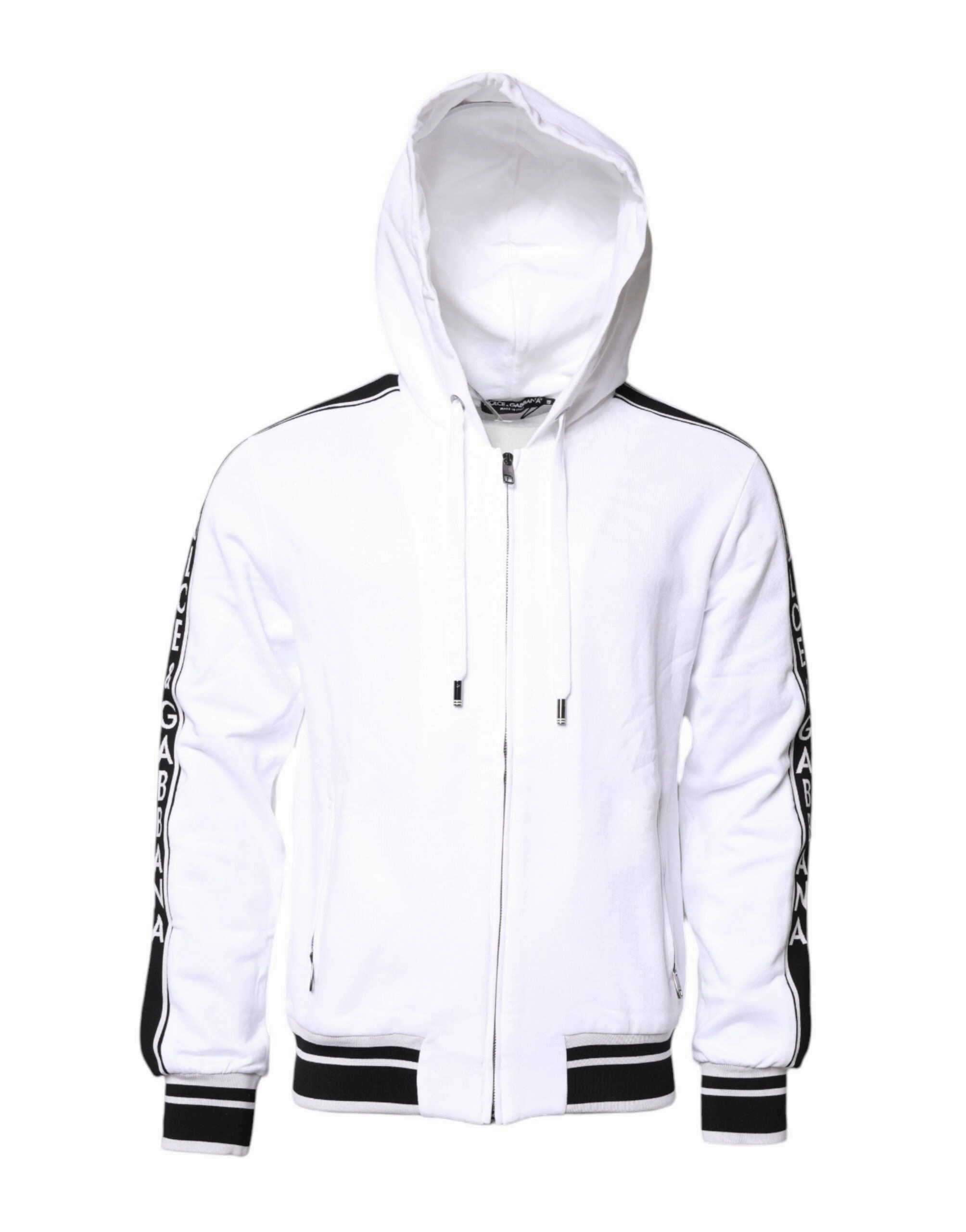 Dolce & Gabbana Cotton Logo Hooded Sweatshirt Men's Sweater (Pre-Owned) knit sweaters cheap