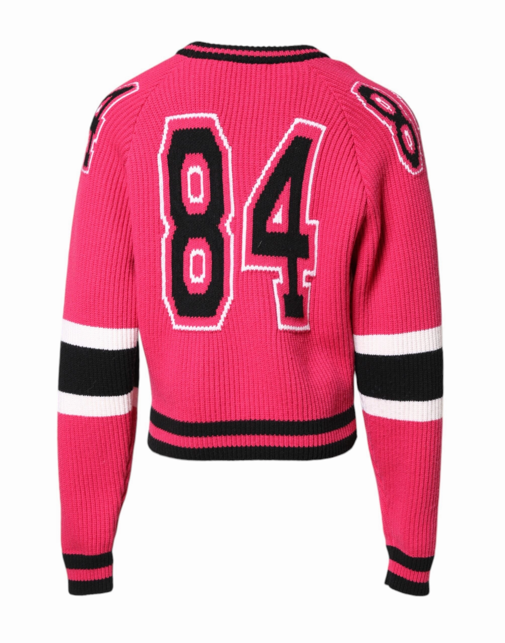 Dolce & Gabbana Cotton Logo Print Knit Pullover Men's Sweater