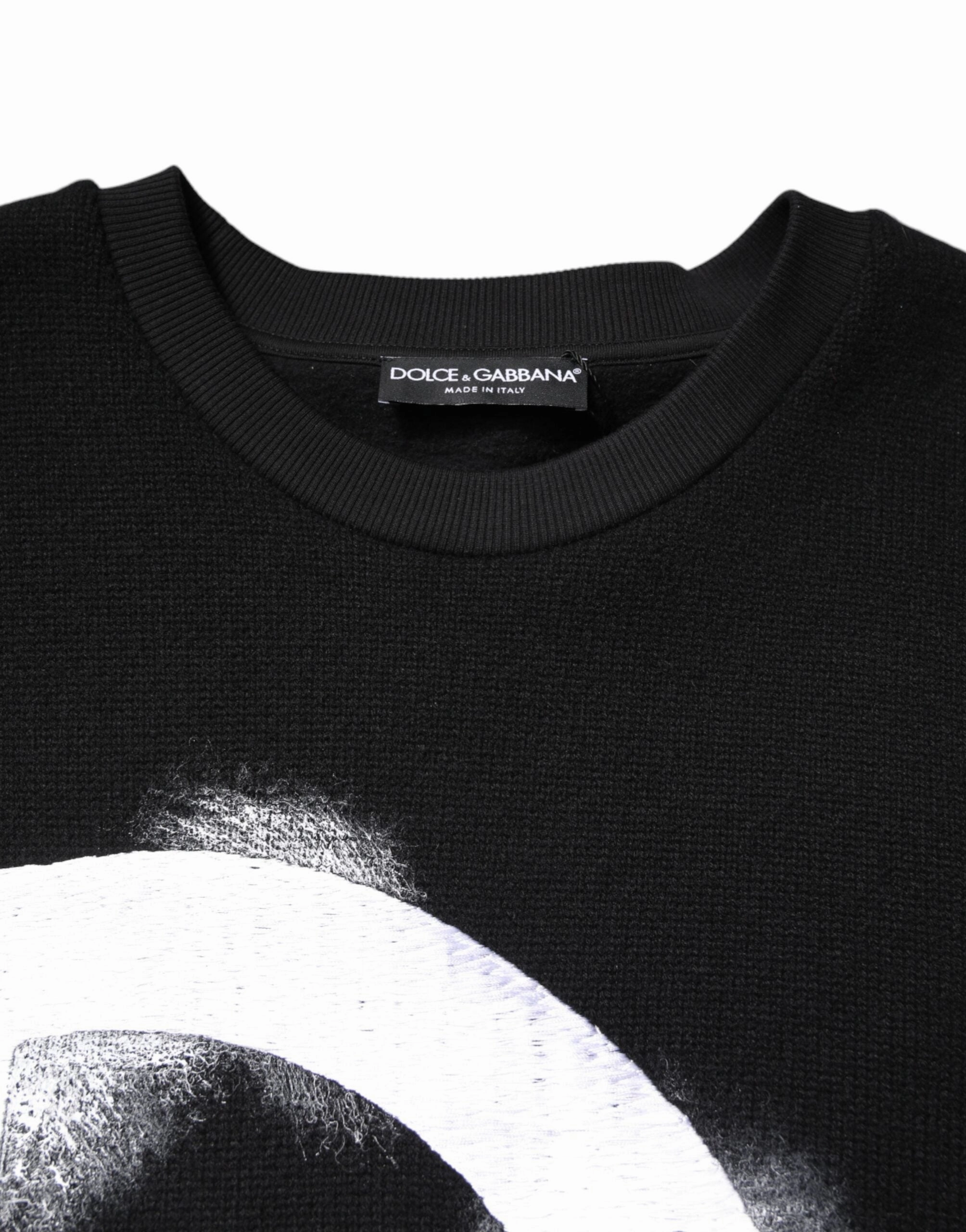 Dolce & Gabbana Cotton Logo Print Men Pullover Men's Sweater