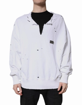 Dolce & Gabbana Cotton Men Pullover Sweatshirt Men's Sweater knit sweaters cheap