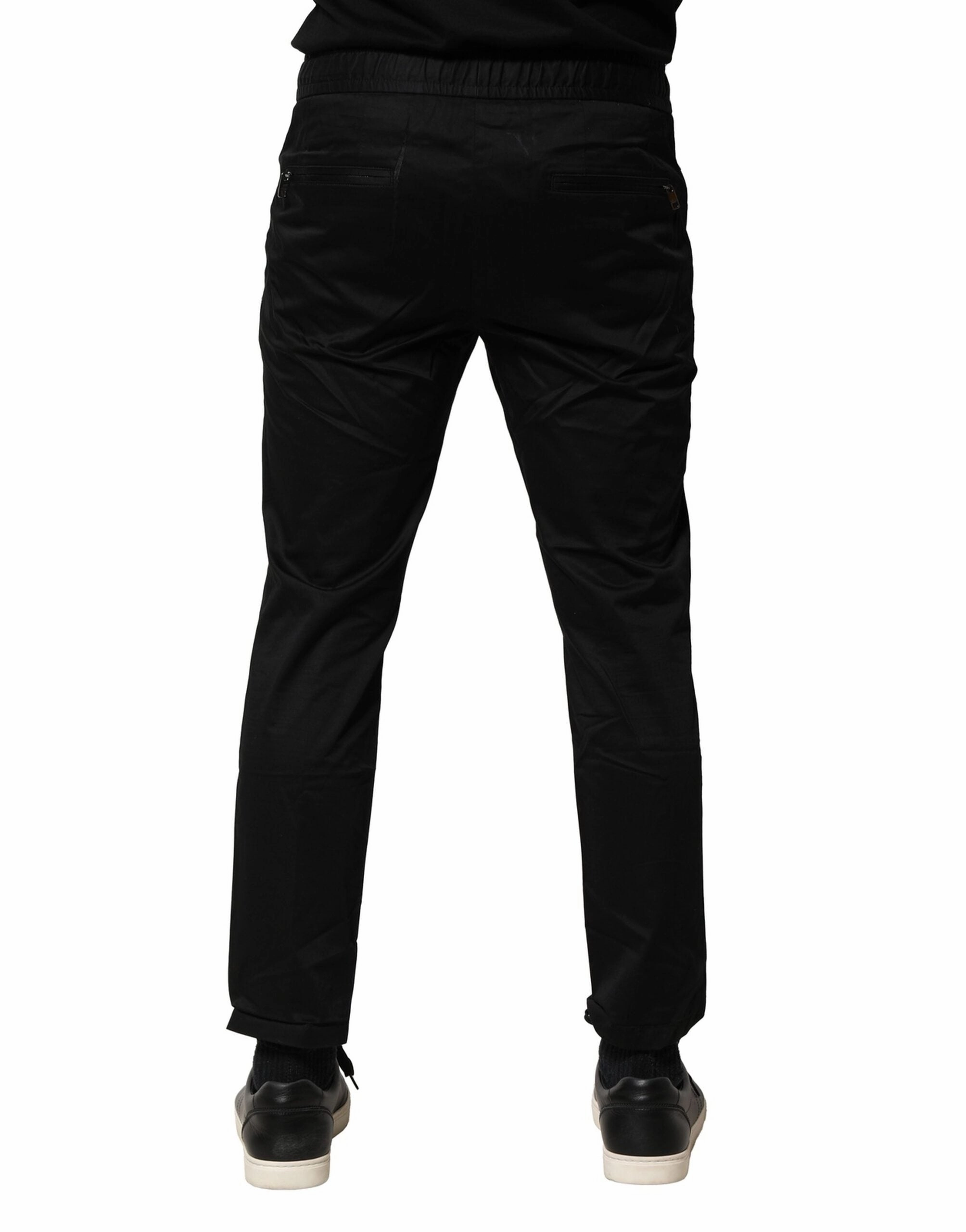 Dolce & Gabbana Cotton Mid Waist Jogger Men's Pants (Pre-Owned)