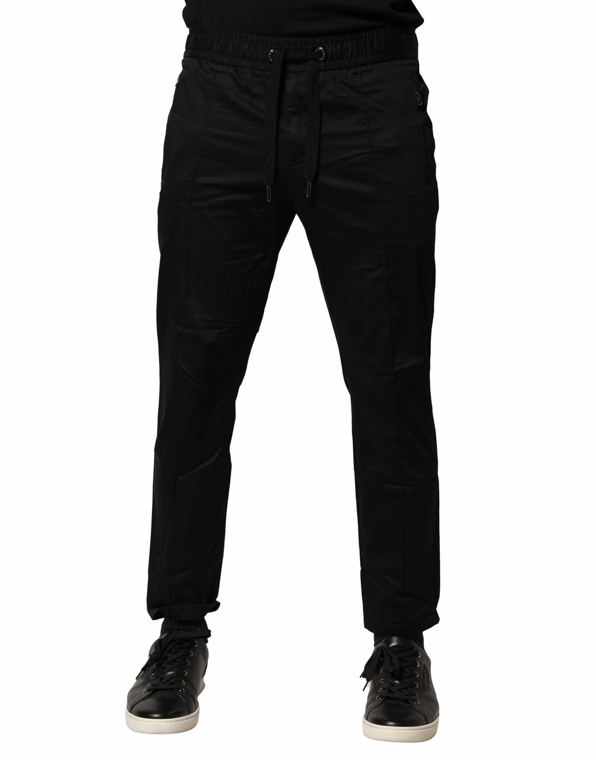 Dolce & Gabbana Cotton Mid Waist Jogger Men's Pants (Pre-Owned)