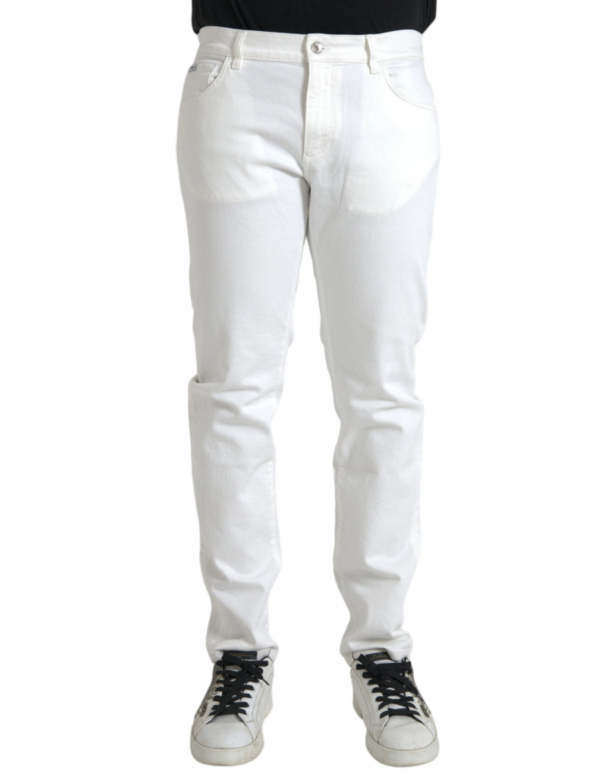 Dolce & Gabbana Cotton Stretch Skinny Men blue Men's Jeans