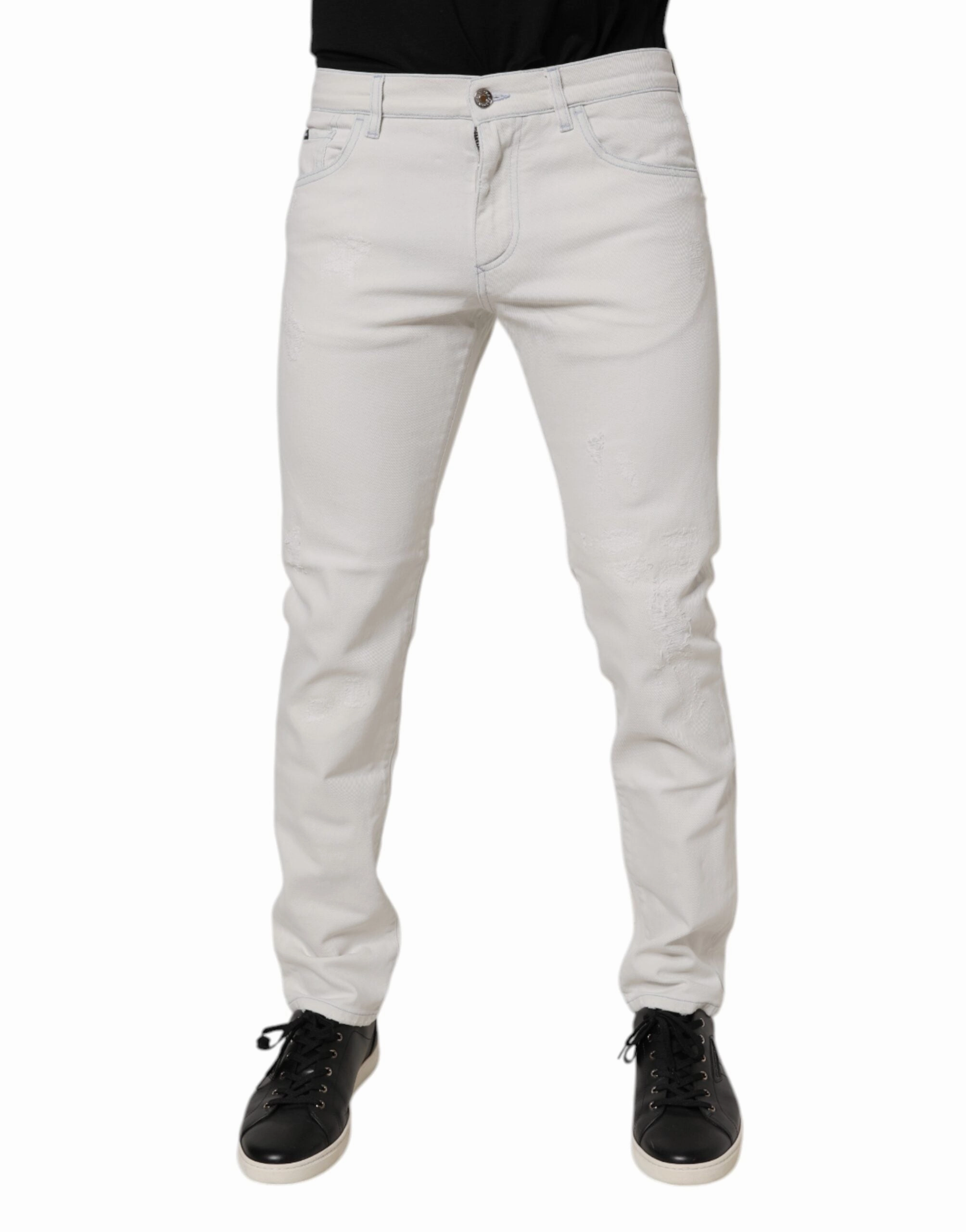 Dolce & Gabbana Cotton Stretch Skinny Slim blue Men's Jeans (Pre-Owned)