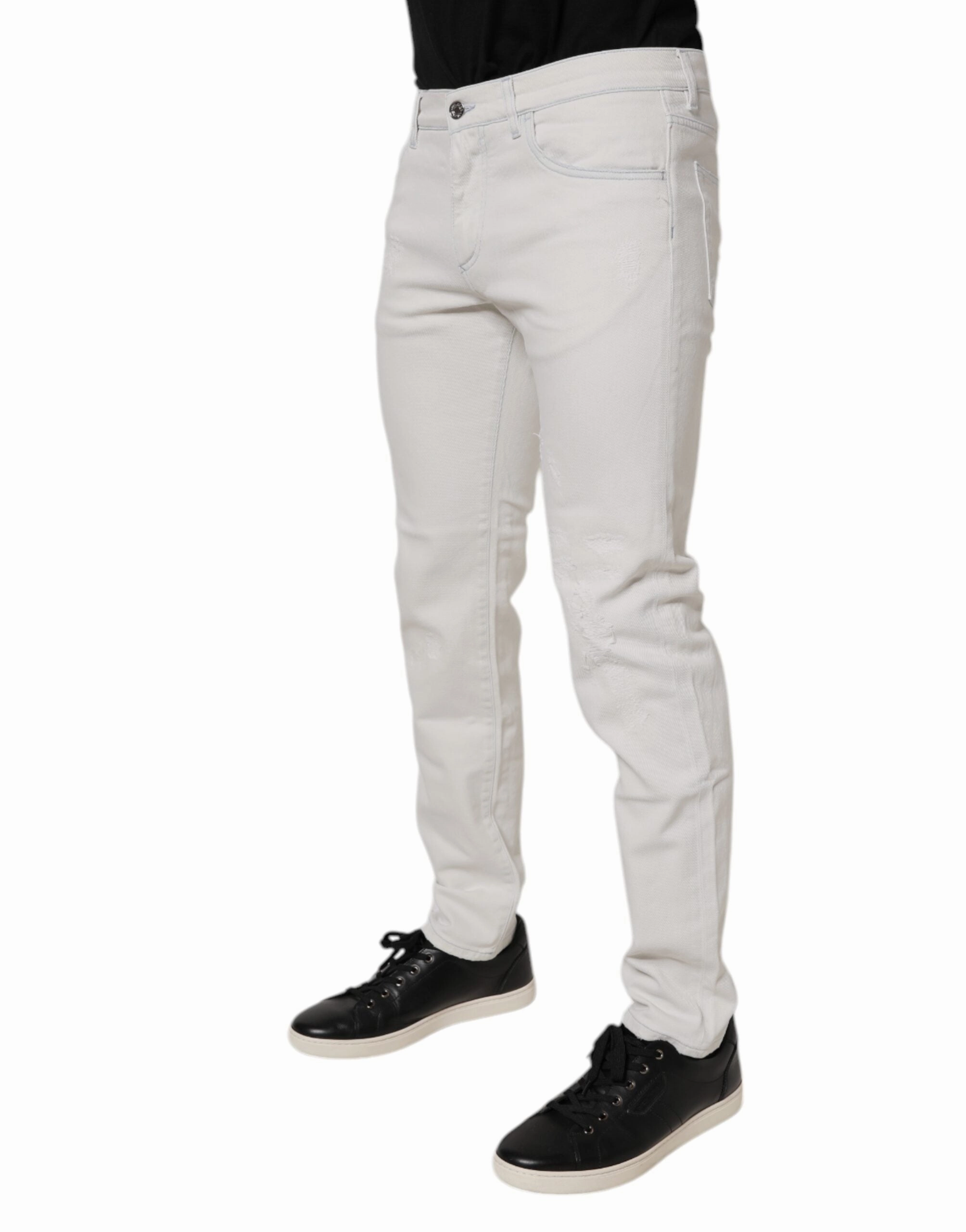 Dolce & Gabbana Cotton Stretch Skinny Slim blue Men's Jeans (Pre-Owned)