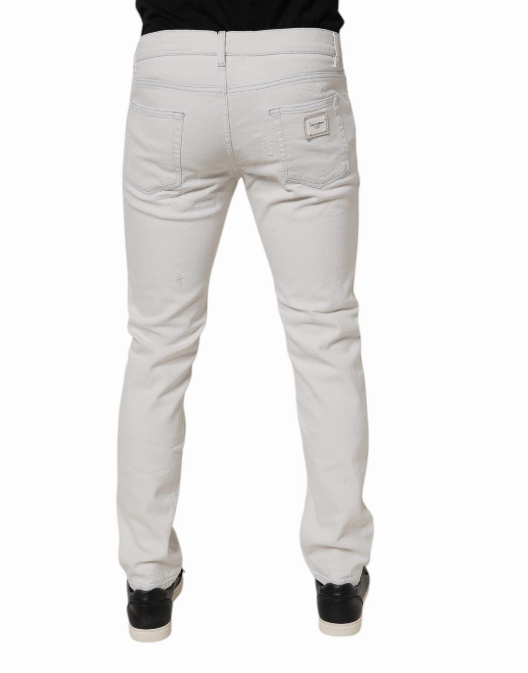 Dolce & Gabbana Cotton Stretch Skinny Slim blue Men's Jeans (Pre-Owned)