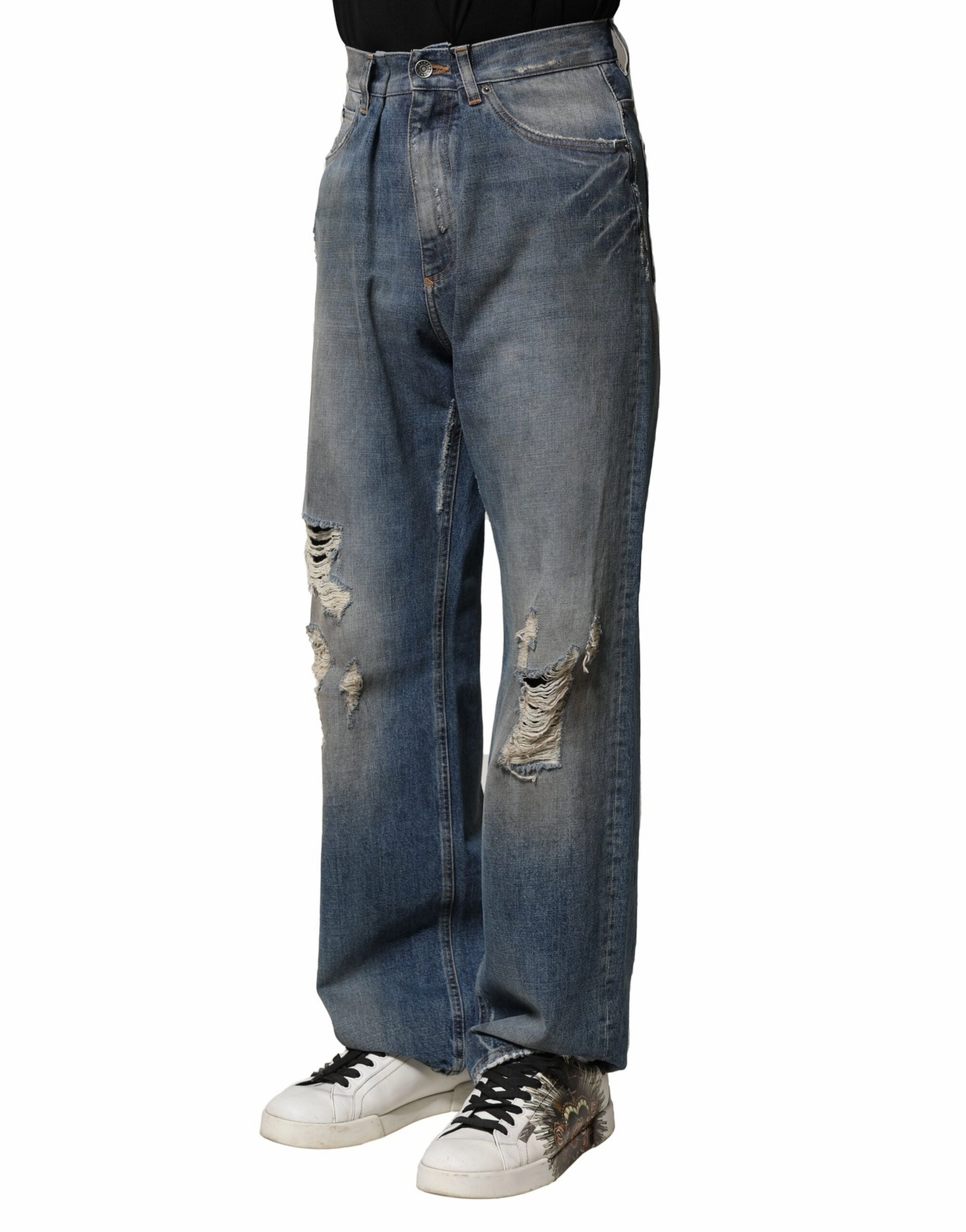 Dolce & Gabbana Cotton Tatte Men Men's Jeans