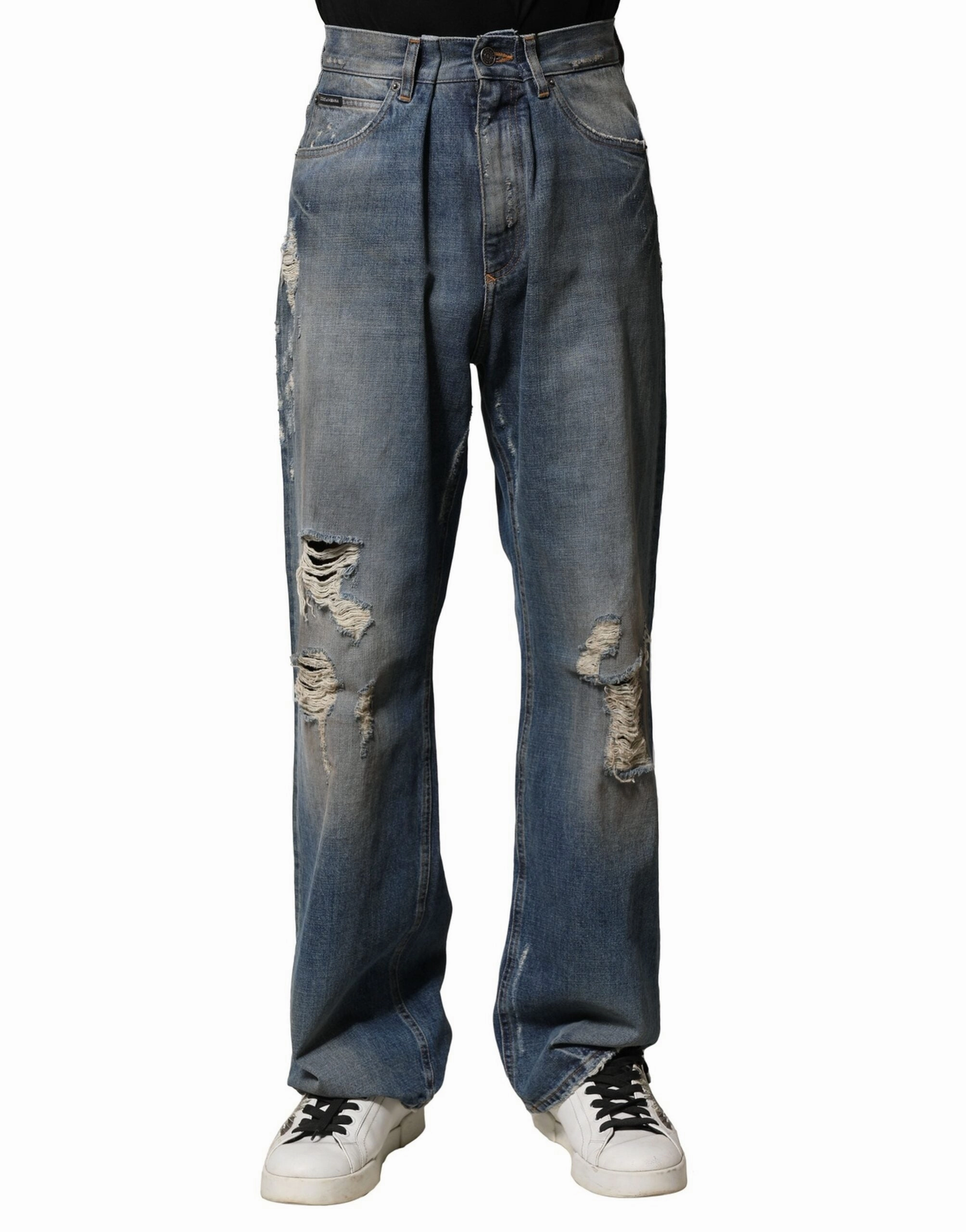 Dolce & Gabbana Cotton Tatte Men Men's Jeans