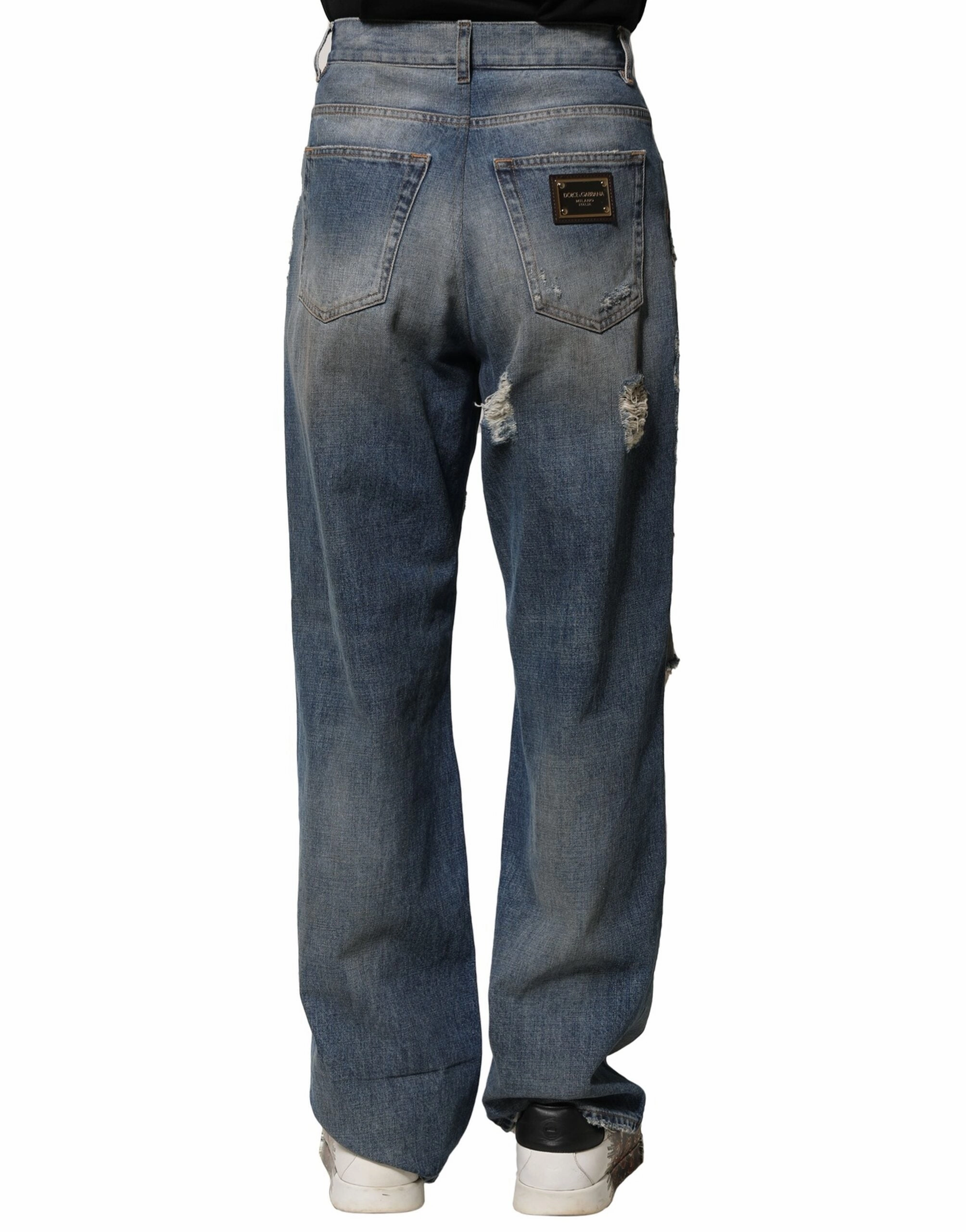 Dolce & Gabbana Cotton Tatte Men Men's Jeans