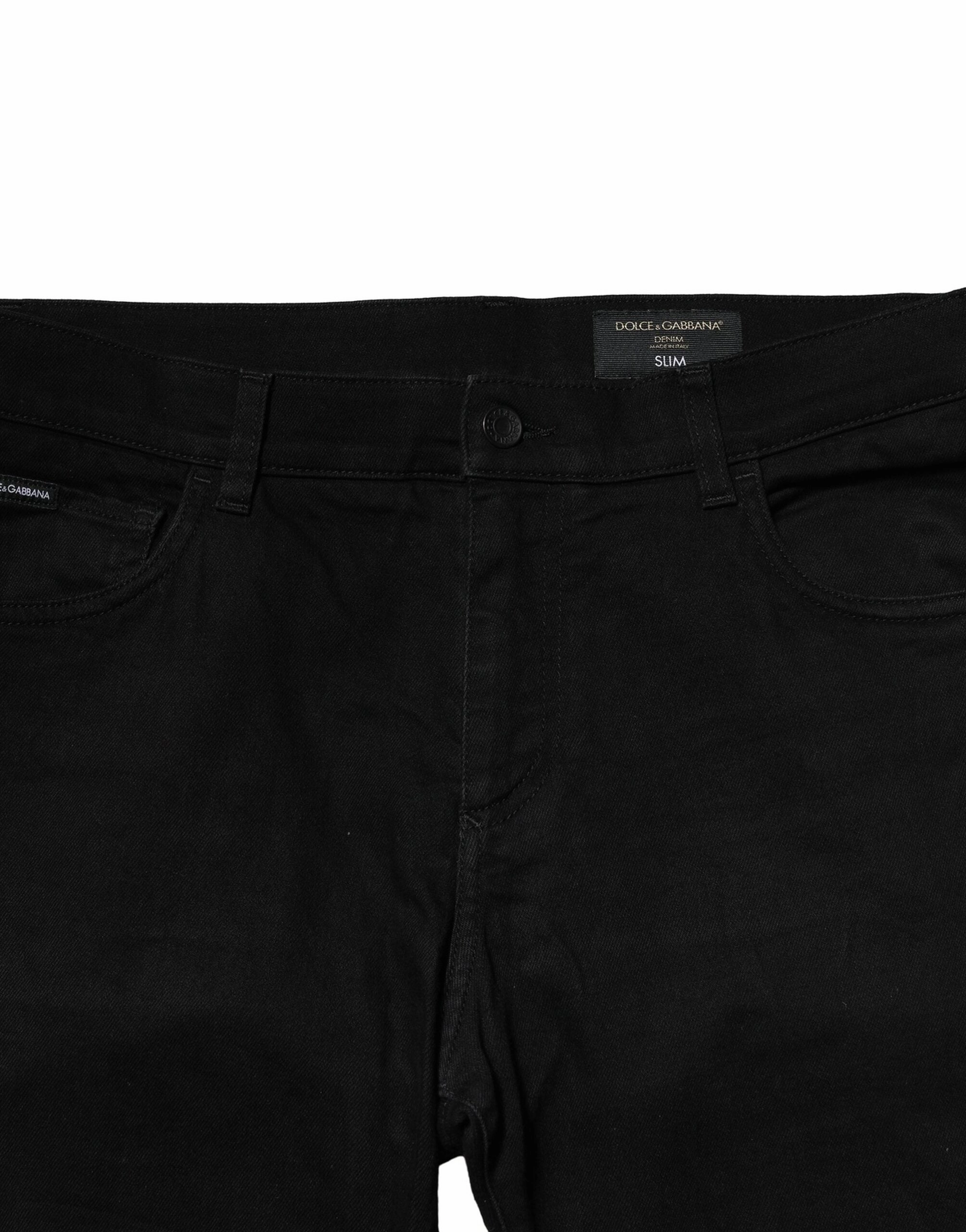 Dolce & Gabbana Cotton Tatte Slim Fit Men blue Men's Jeans (Pre-Owned)