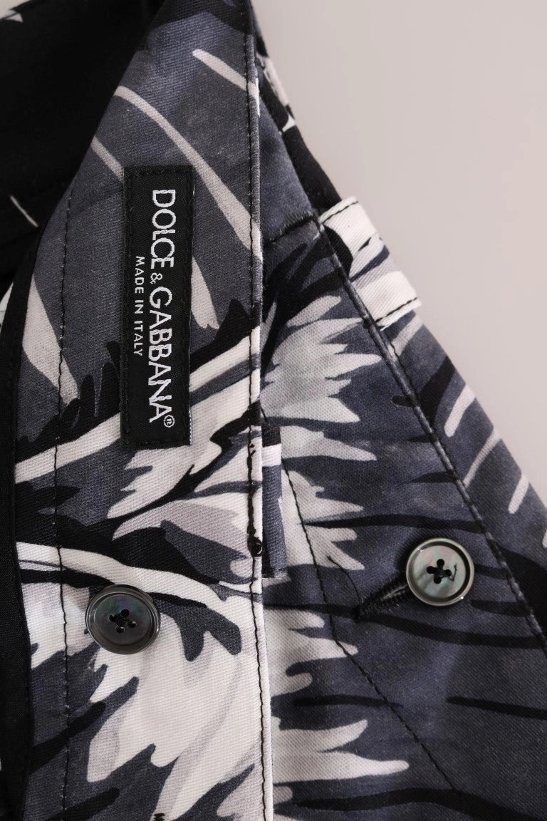 Dolce & Gabbana Elegant Capri Casual Pants in Banana Leaf Men's Print