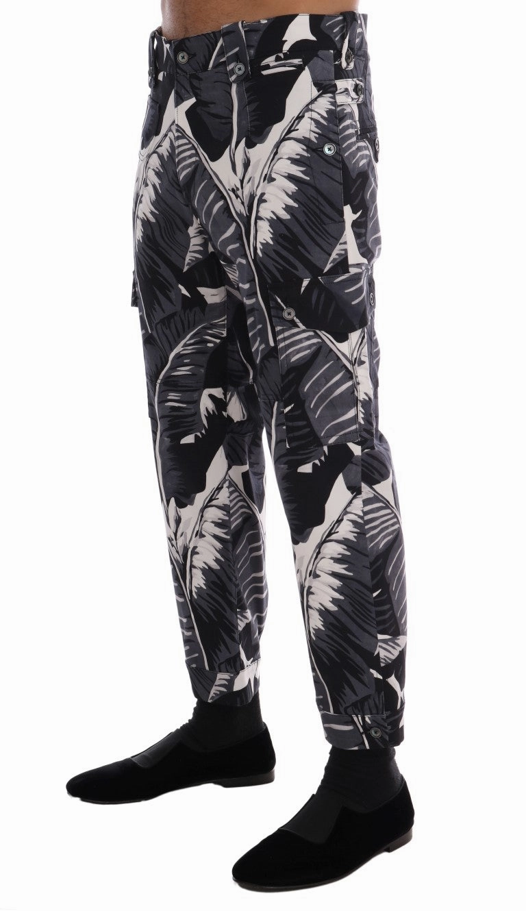 Dolce & Gabbana Elegant Capri Casual Pants in Banana Leaf Men's Print