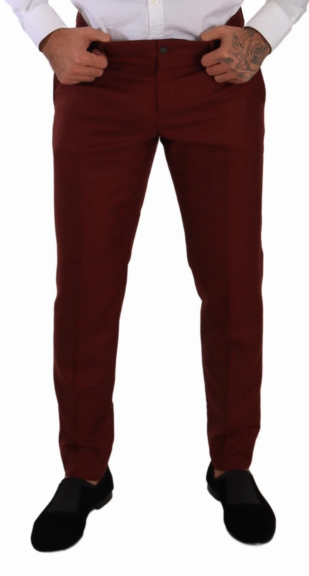 Dolce & Gabbana Elegant Cashmere-Silk Dress Men's Pants