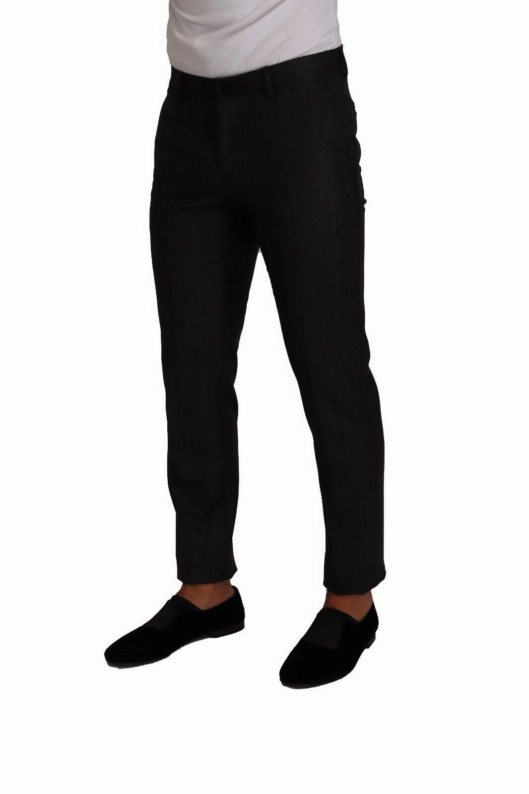 Dolce & Gabbana Elegant Check Slim Fit Men's Trousers