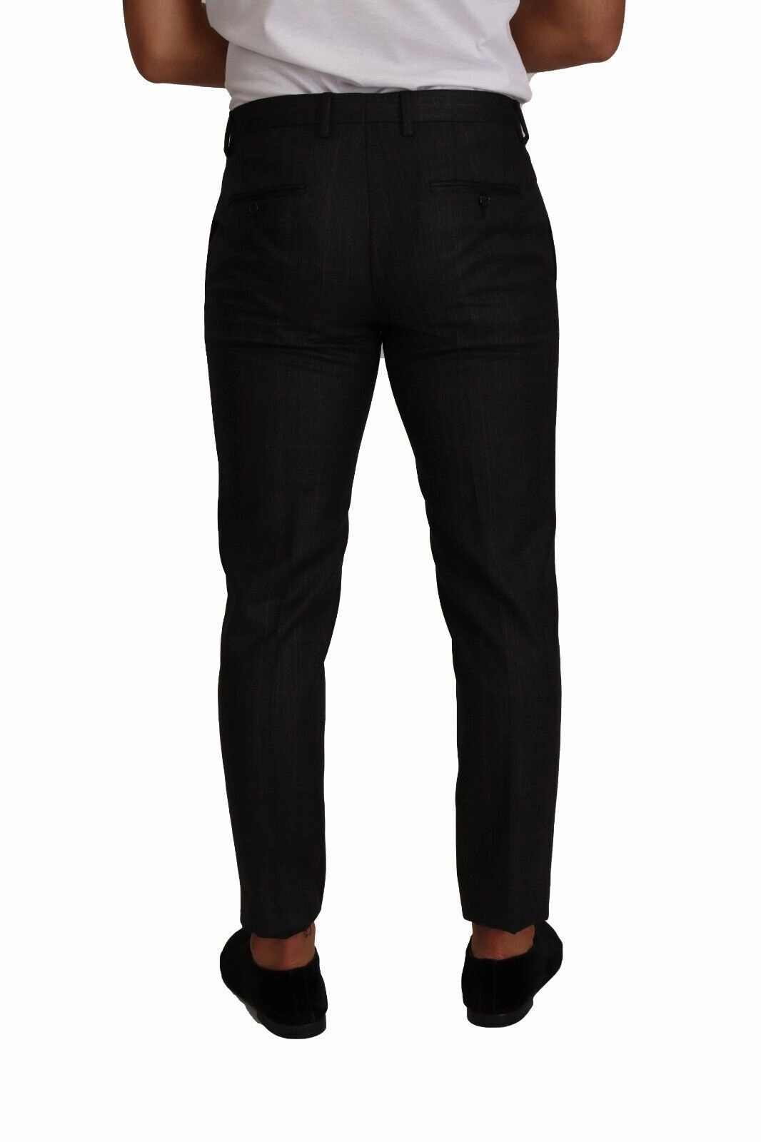 Dolce & Gabbana Elegant Check Slim Fit Men's Trousers