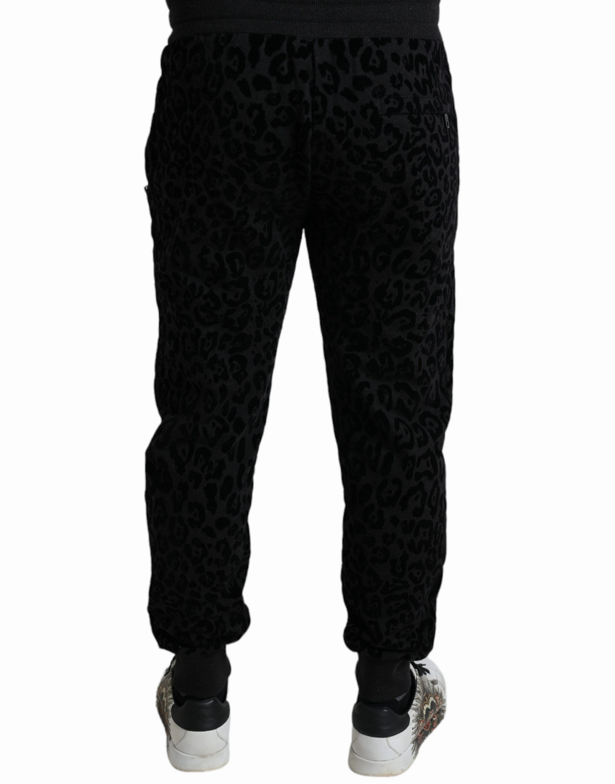 Dolce & Gabbana Elegant Leopard Joggers for Men's Men